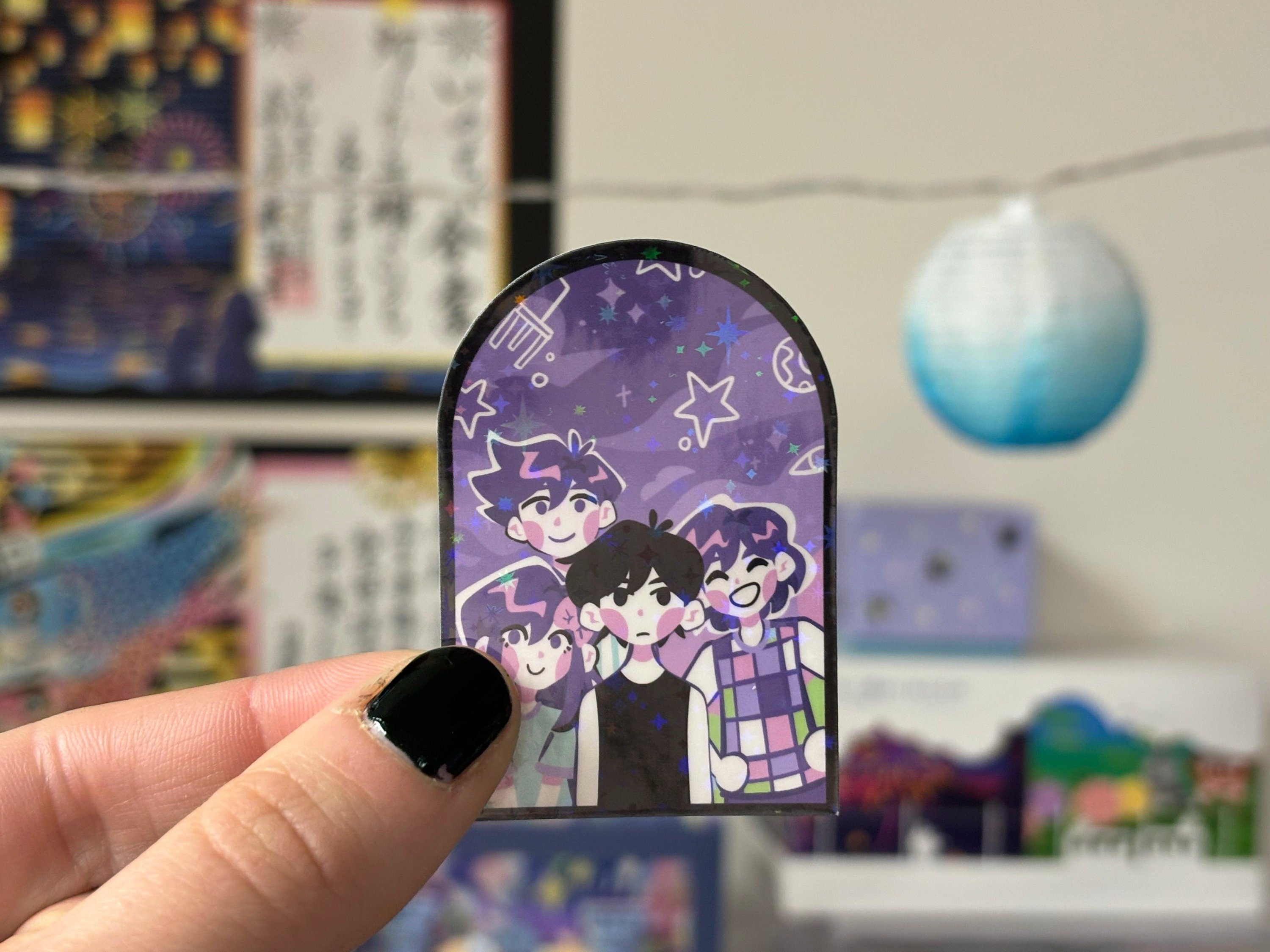 Omori Sticker Holographic Vinyl White Space Room Headspace Mirror