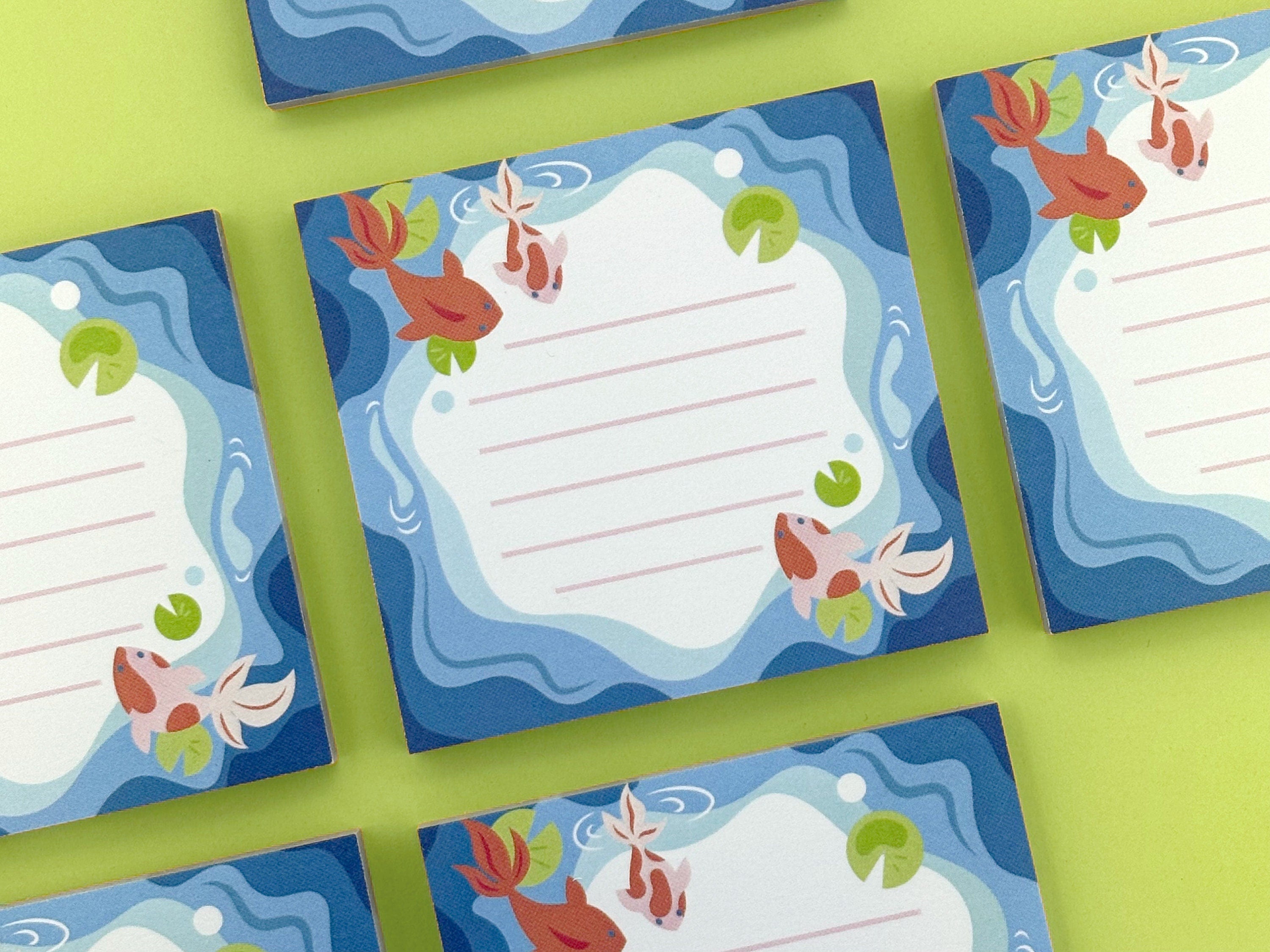 Koi Goldfish Custom Post-it Notes, Sticky Notes, Study Aid