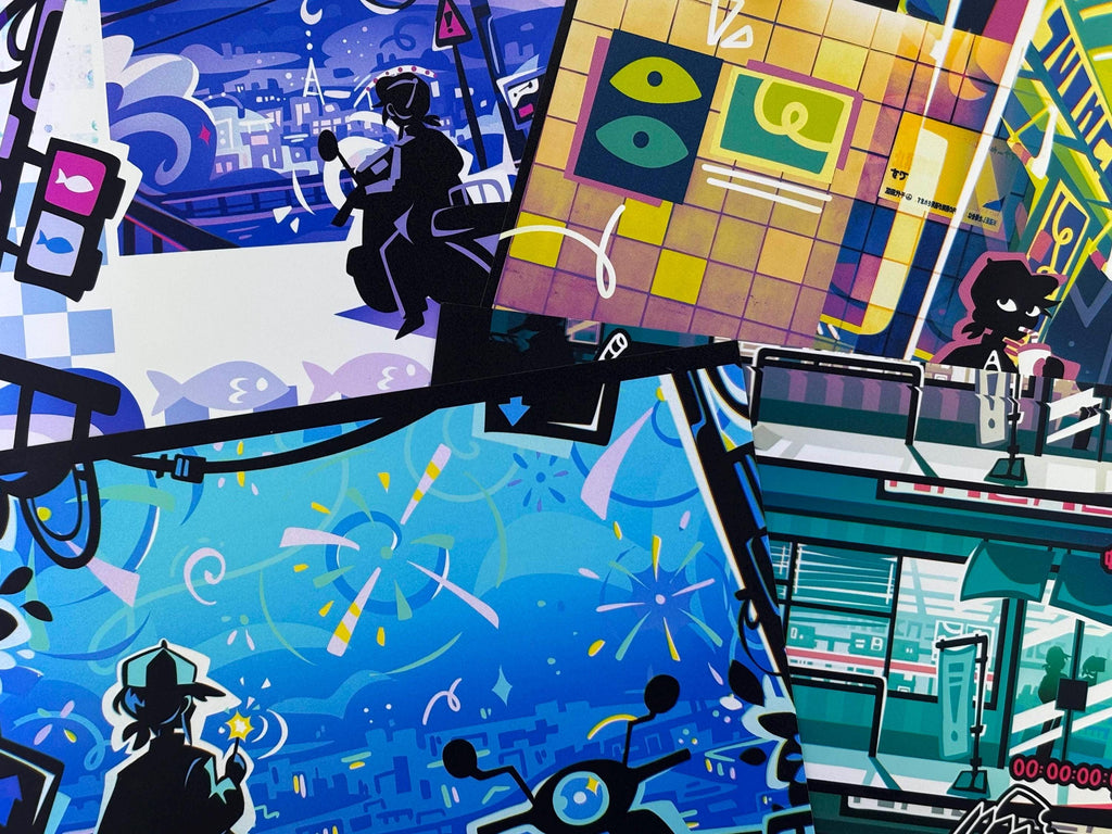 Original Funky Multimedia Prints from Huevember Zine