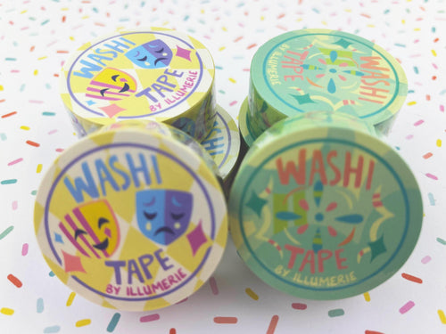Colorful Mask Fireworks Clowncore Washi Tape