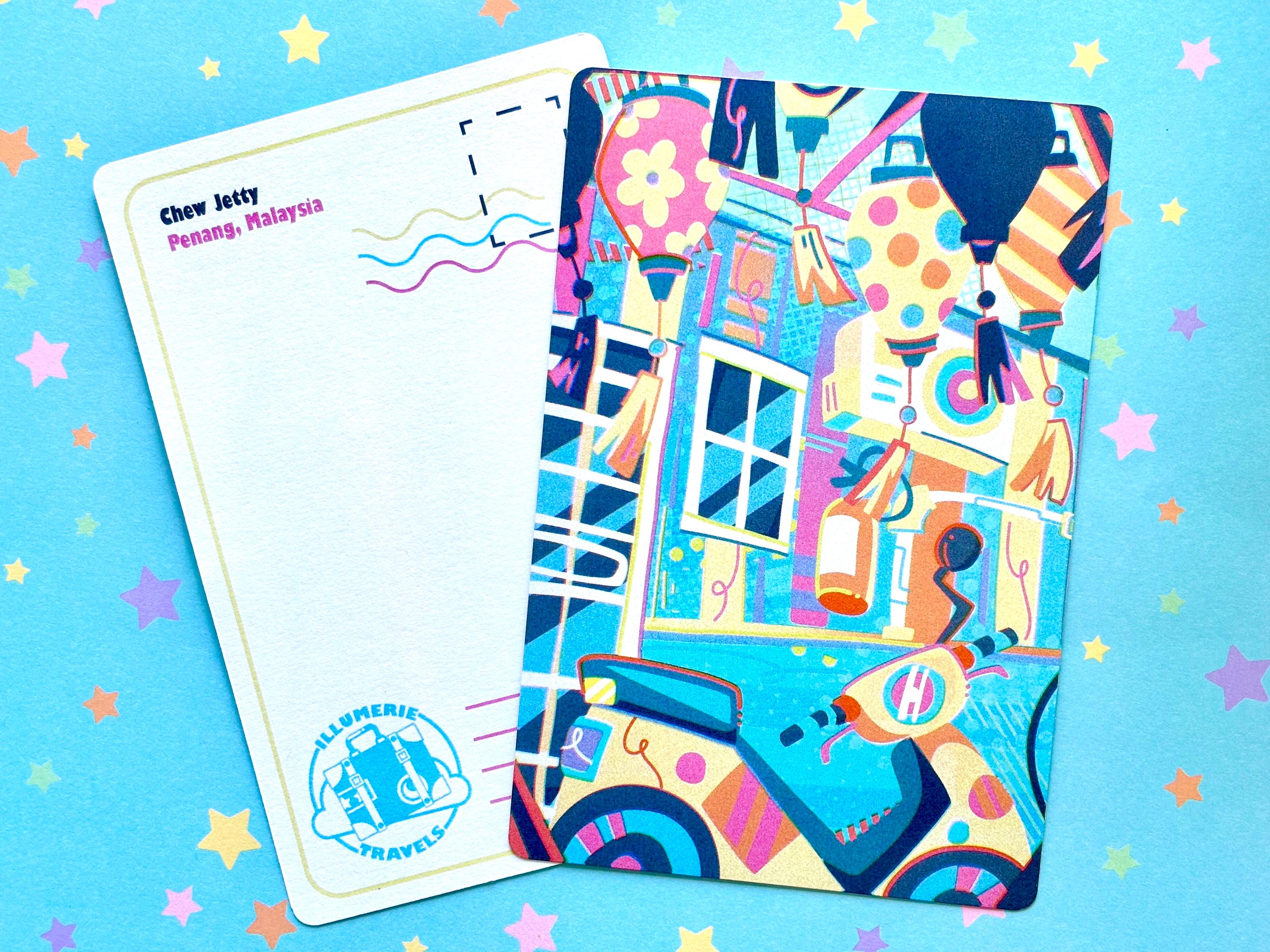 Malaysia Penang Motorcycle Postcard