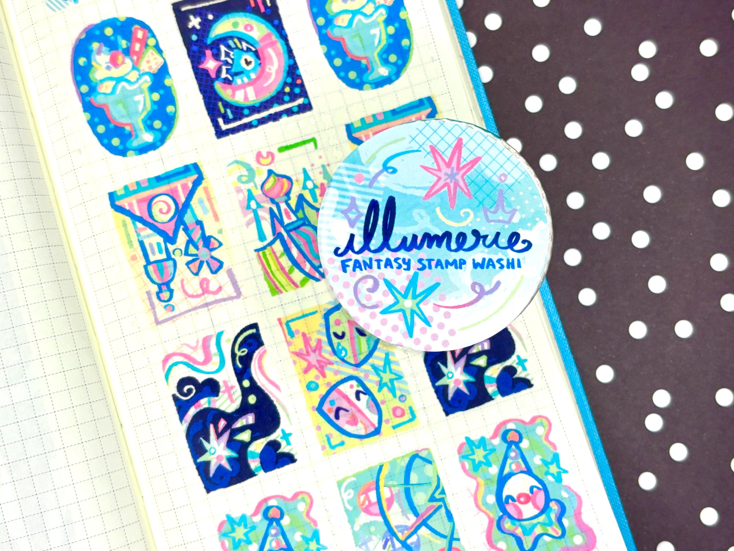 Whimsical Clown Jester Stamp Washi Tape