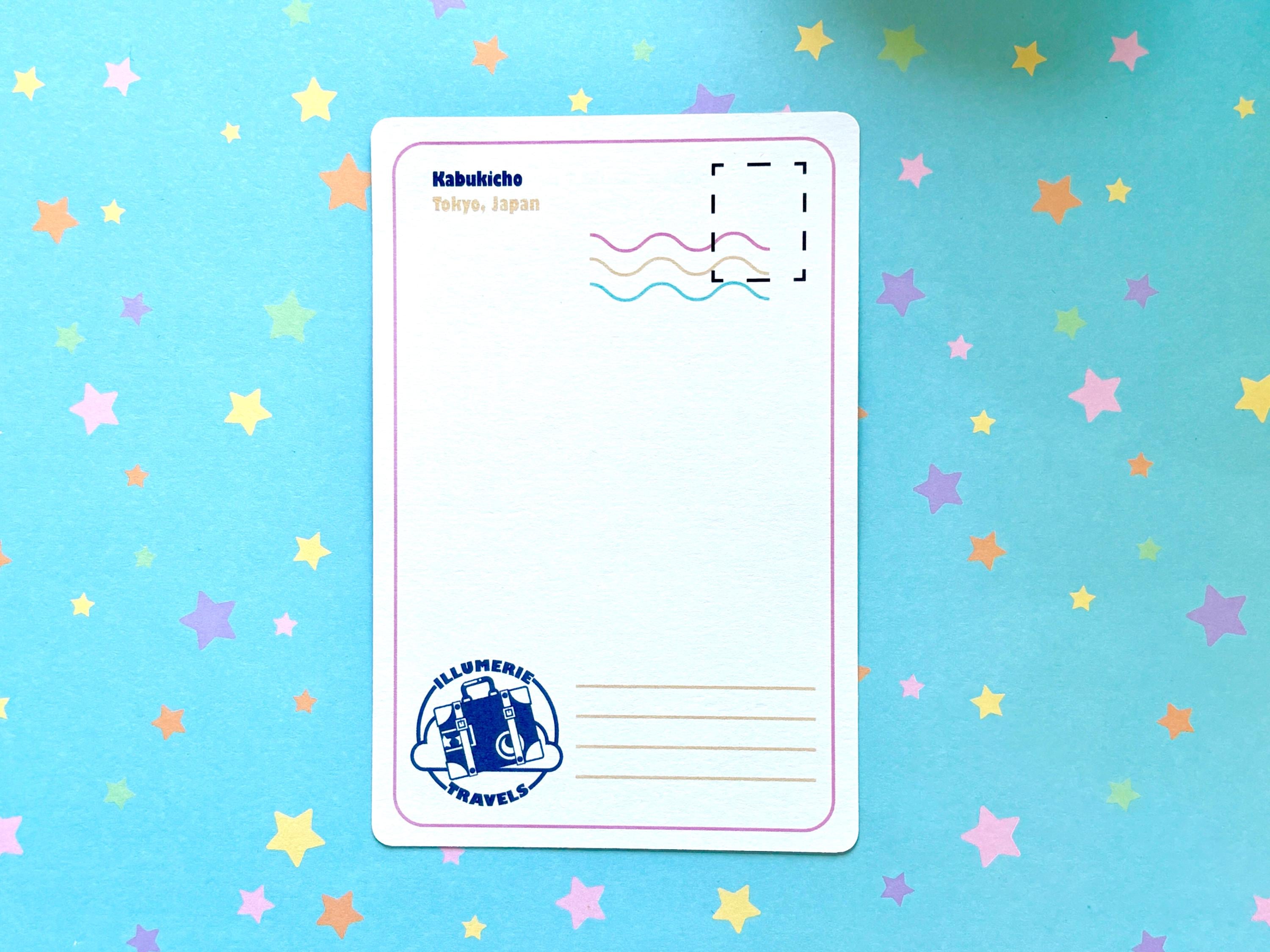 Tokyo Postcard Shinjuku Colorful Buildings at Night