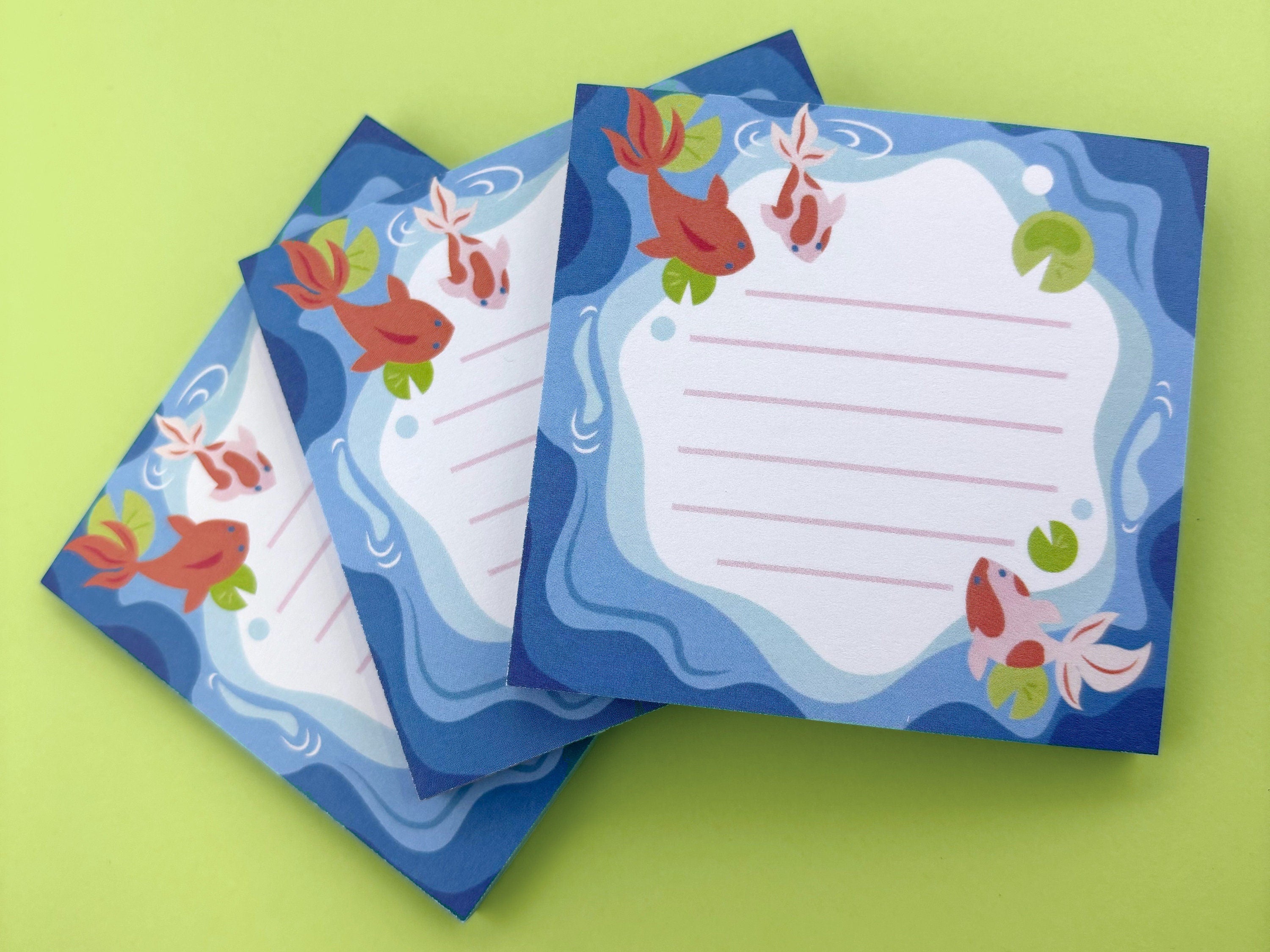 Koi Goldfish Custom Post-it Notes, Sticky Notes, Study Aid