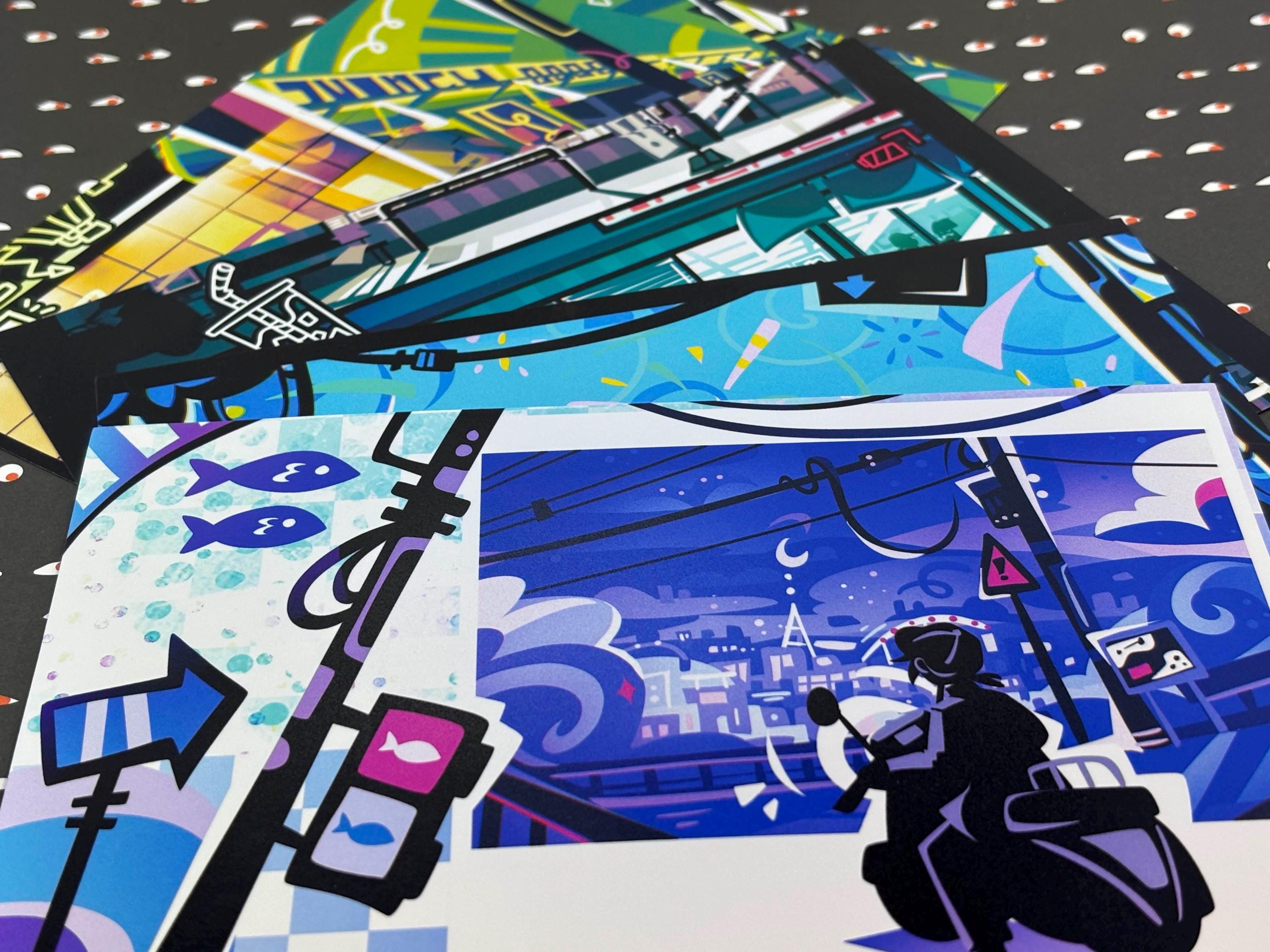 Original Funky Multimedia Prints from Huevember Zine