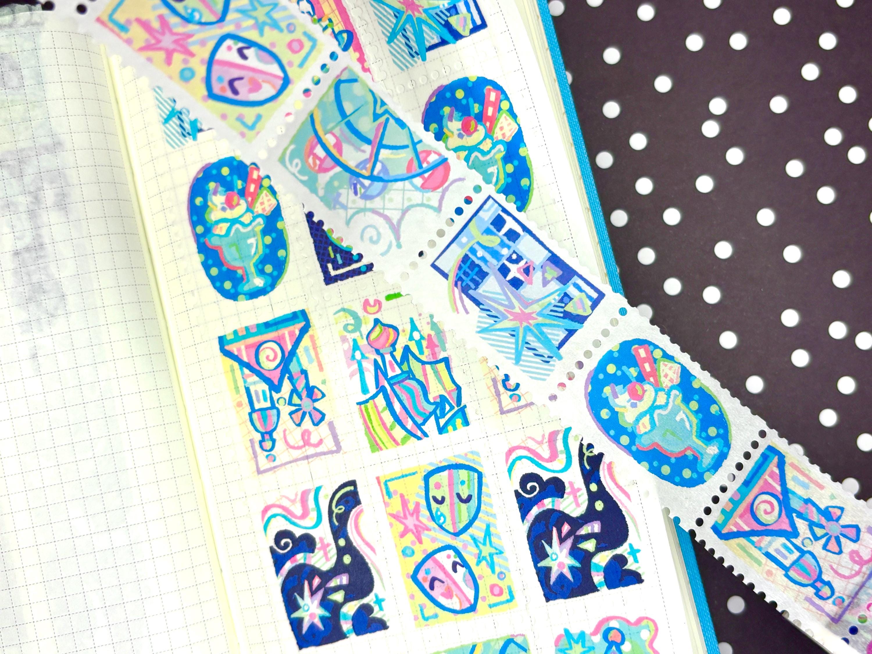 Whimsical Clown Jester Stamp Washi Tape