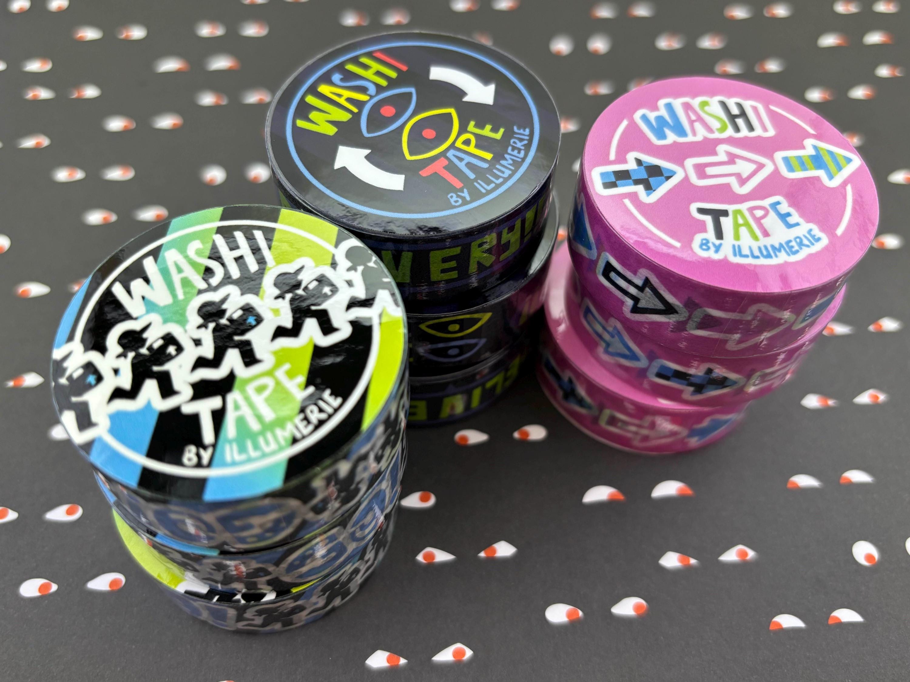 Funky Colorful Running Deliveryman Washi Tape