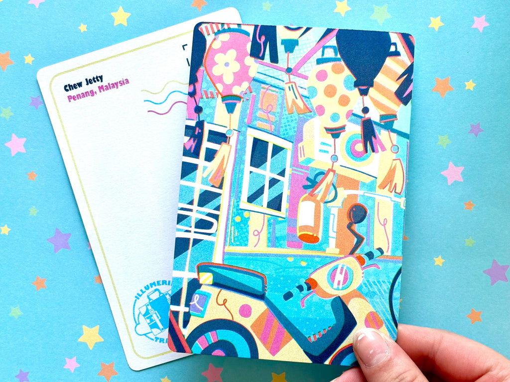 Malaysia Penang Motorcycle Postcard