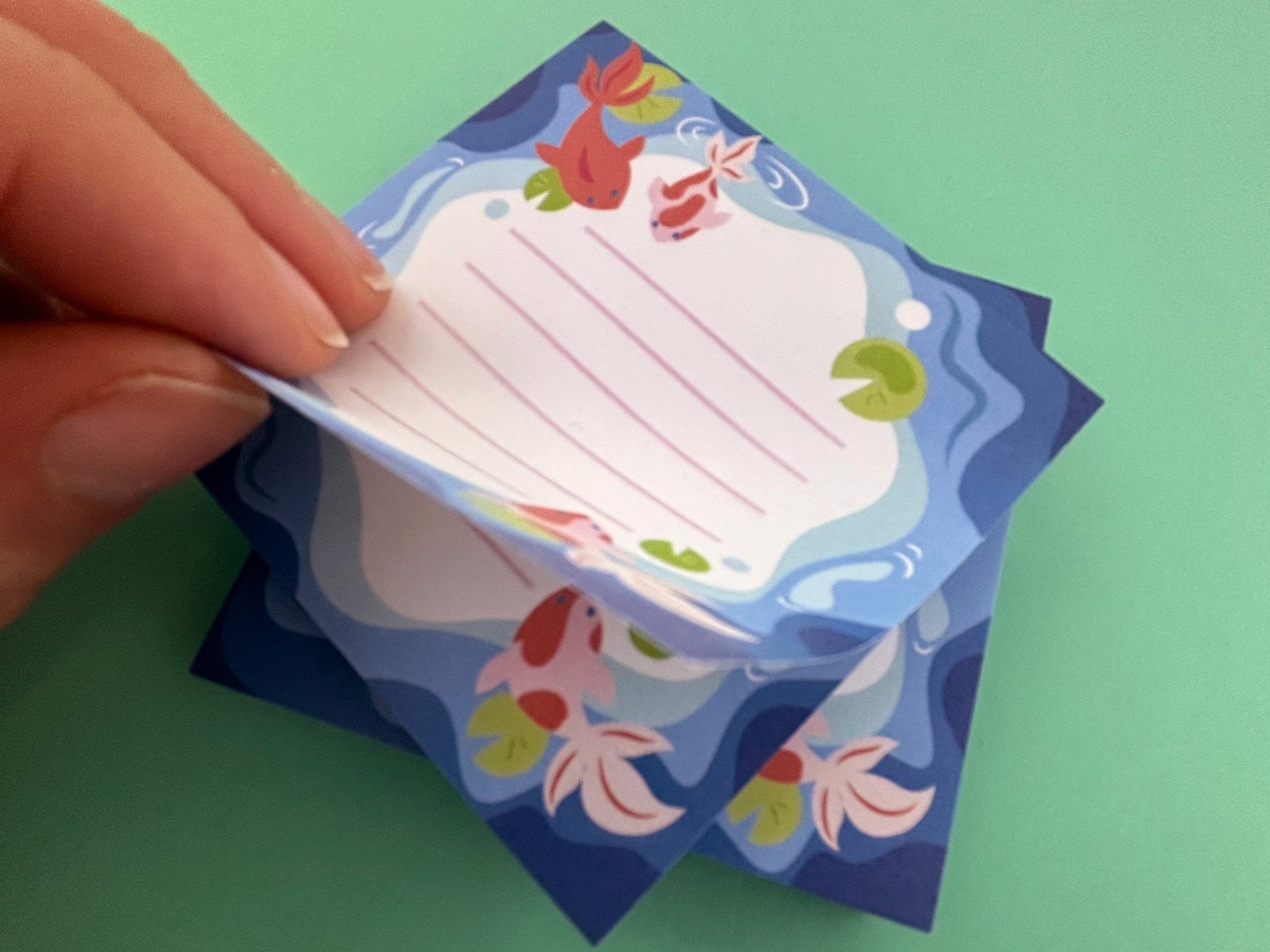 Koi Goldfish Custom Post-it Notes, Sticky Notes, Study Aid