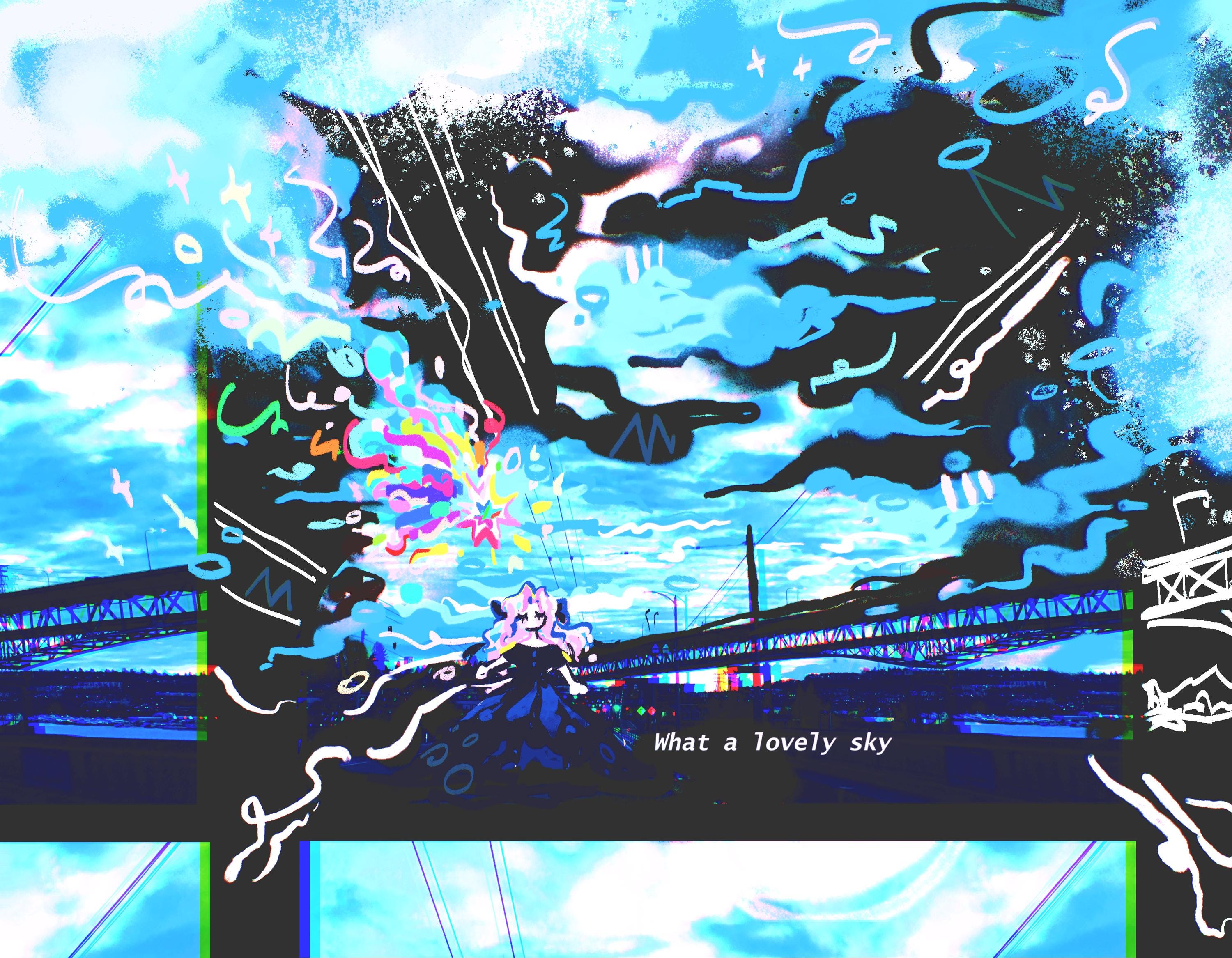 What a Lovely Sky - 11x17 Whimsical Sky Poster