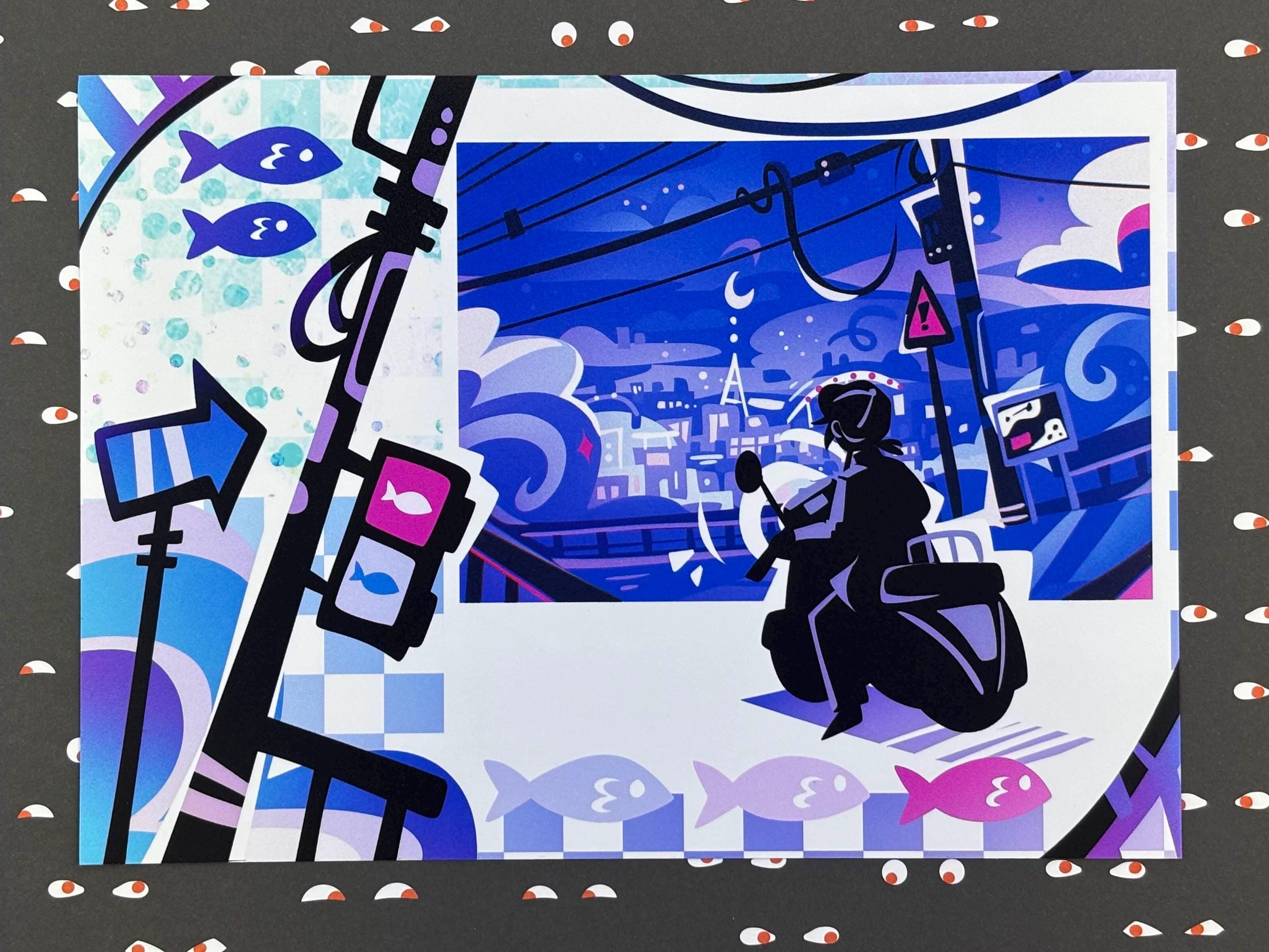 Original Funky Multimedia Prints from Huevember Zine