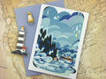 Rainy Seattle Puget Sound Folded Greeting Card