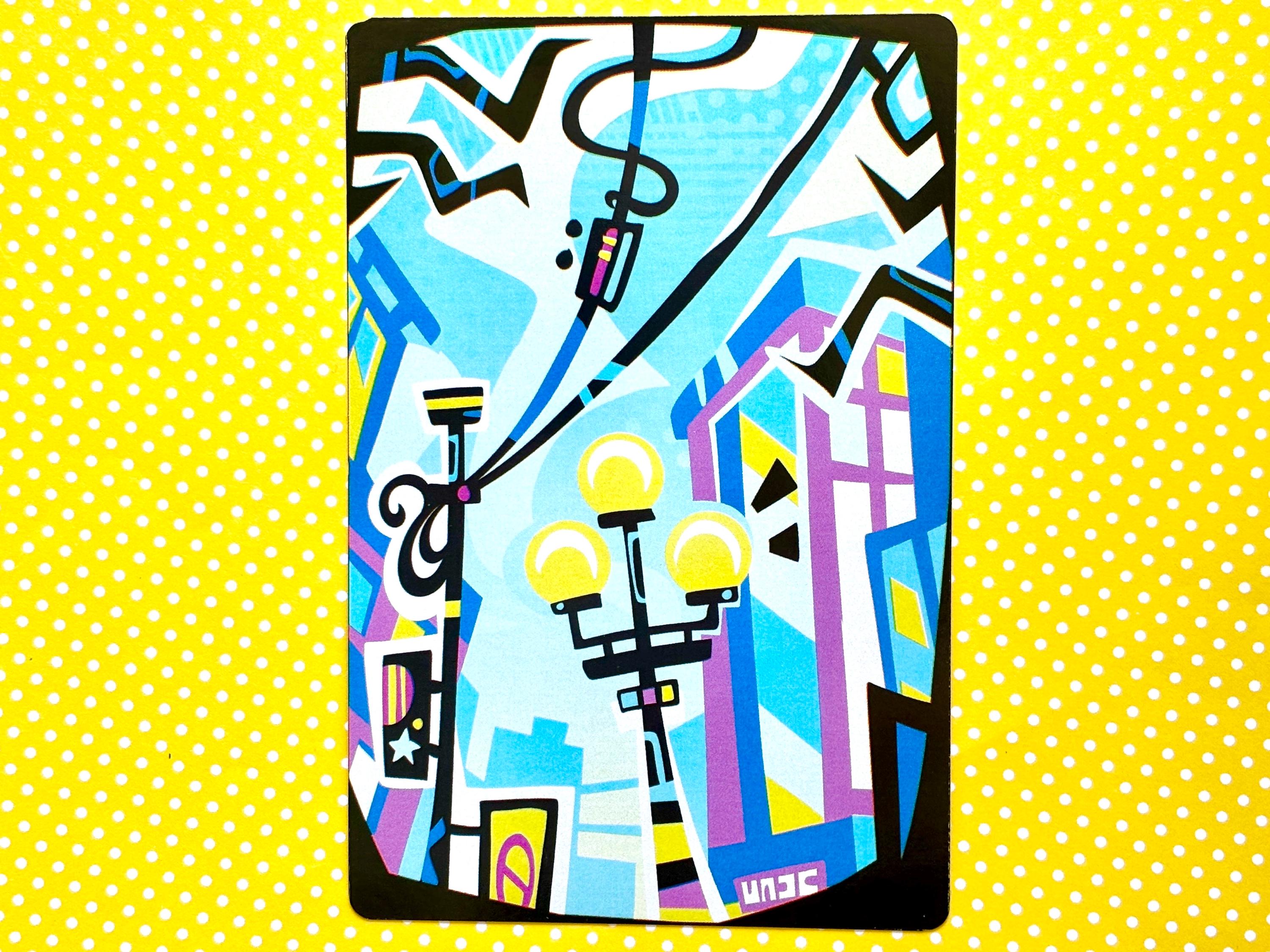 Funky Colorful City Street Postcard Belltown Seattle