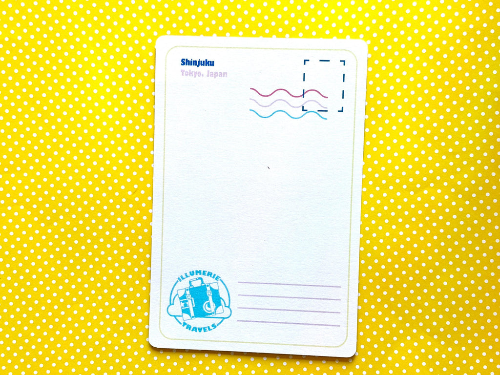 Rainy Shinjuku Tokyo Postcard