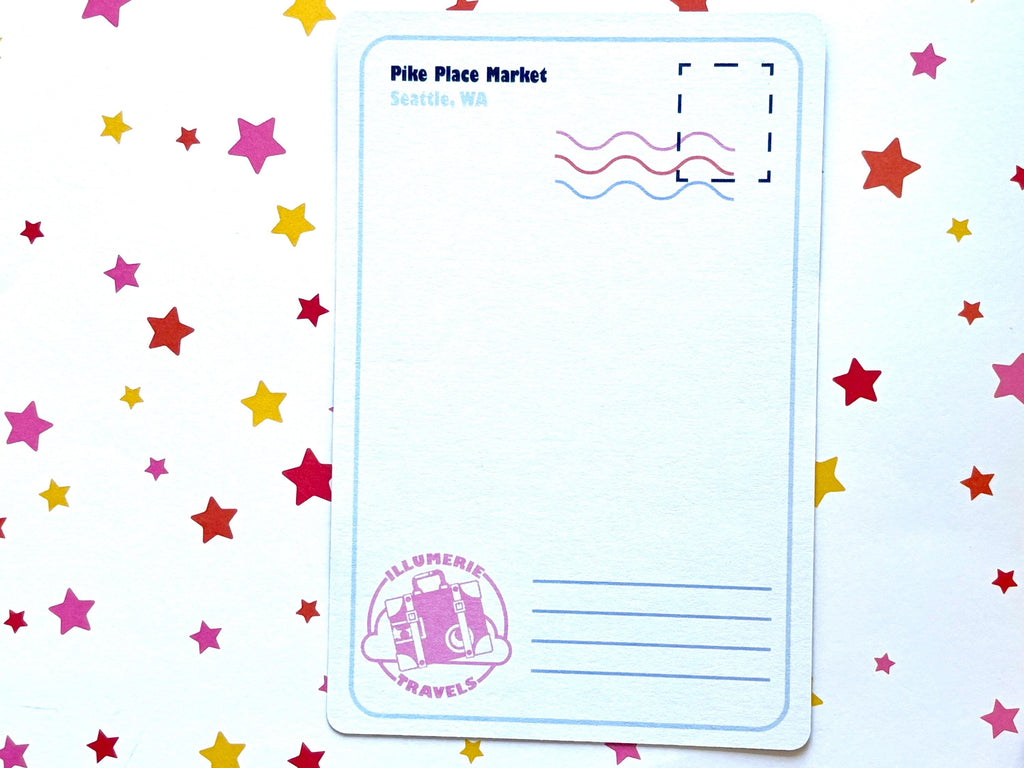 Pike Place Market Postcard Seattle Tourism