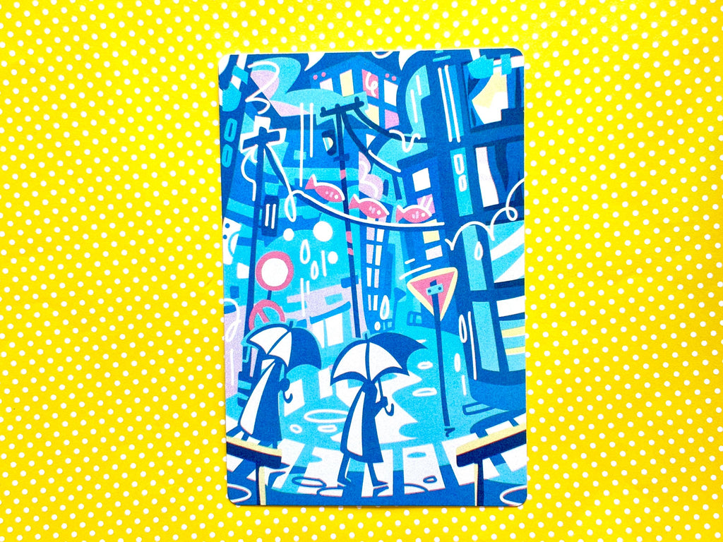 Rainy Shinjuku Tokyo Postcard