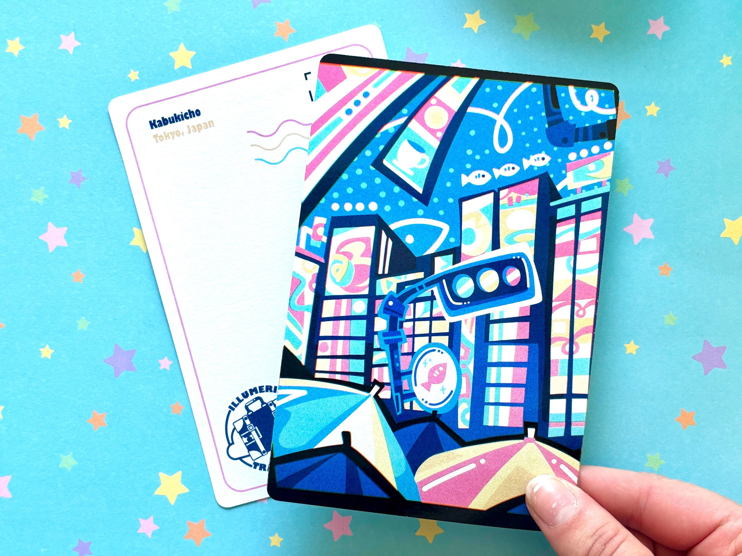 Tokyo Postcard Shinjuku Colorful Buildings at Night