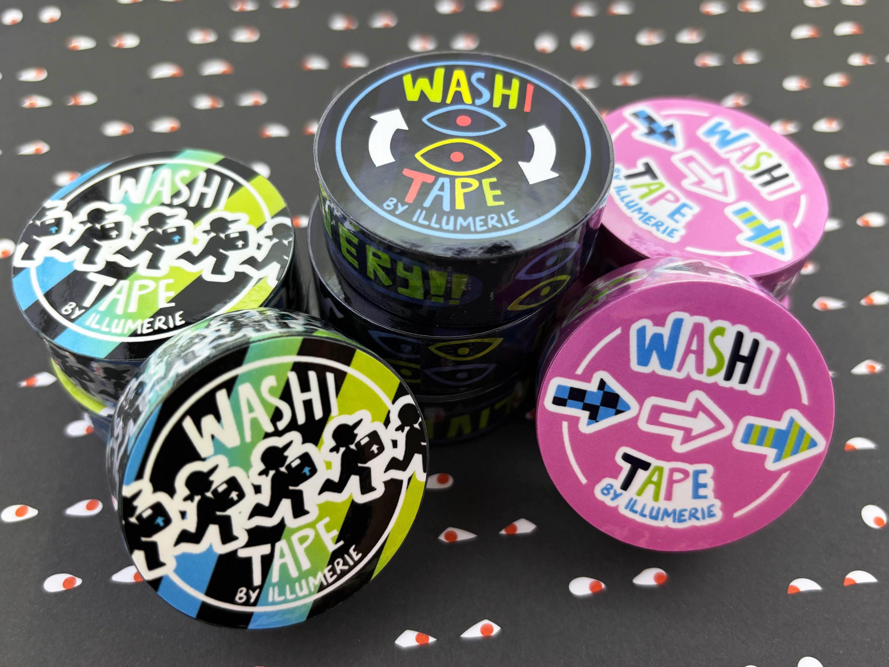 Funky Colorful Running Deliveryman Washi Tape