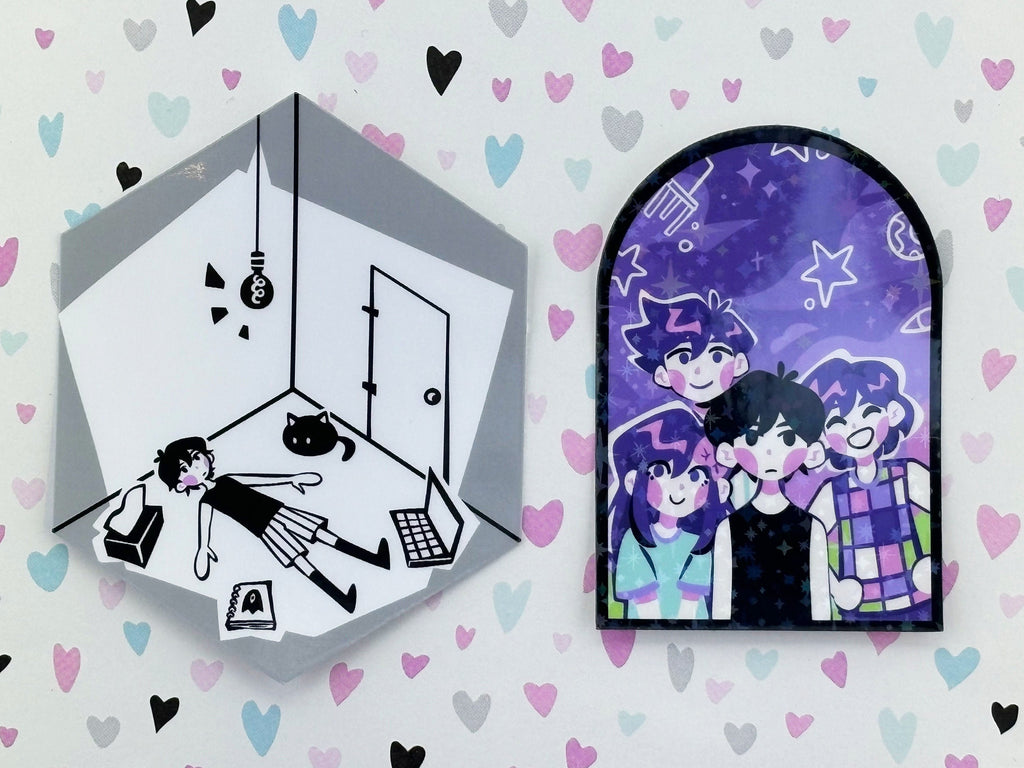 Omori Sticker Holographic Vinyl White Space Room Headspace Mirror