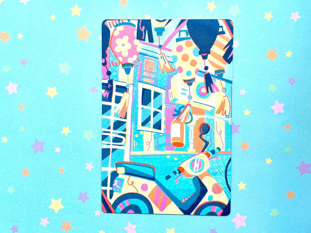 Malaysia Penang Motorcycle Postcard