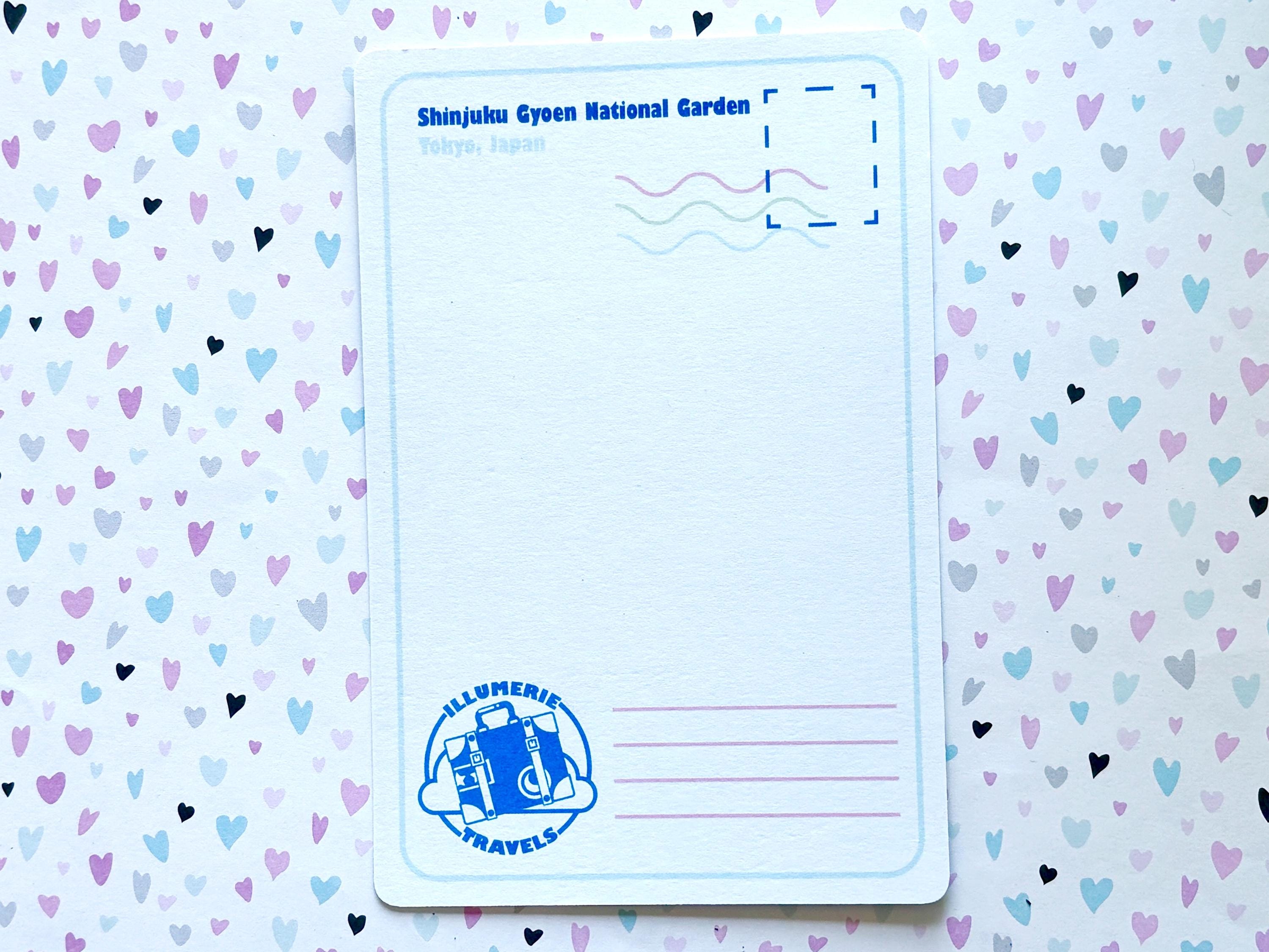 Tokyo Shinjuku Gyoen National Gardens Sakura Postcard