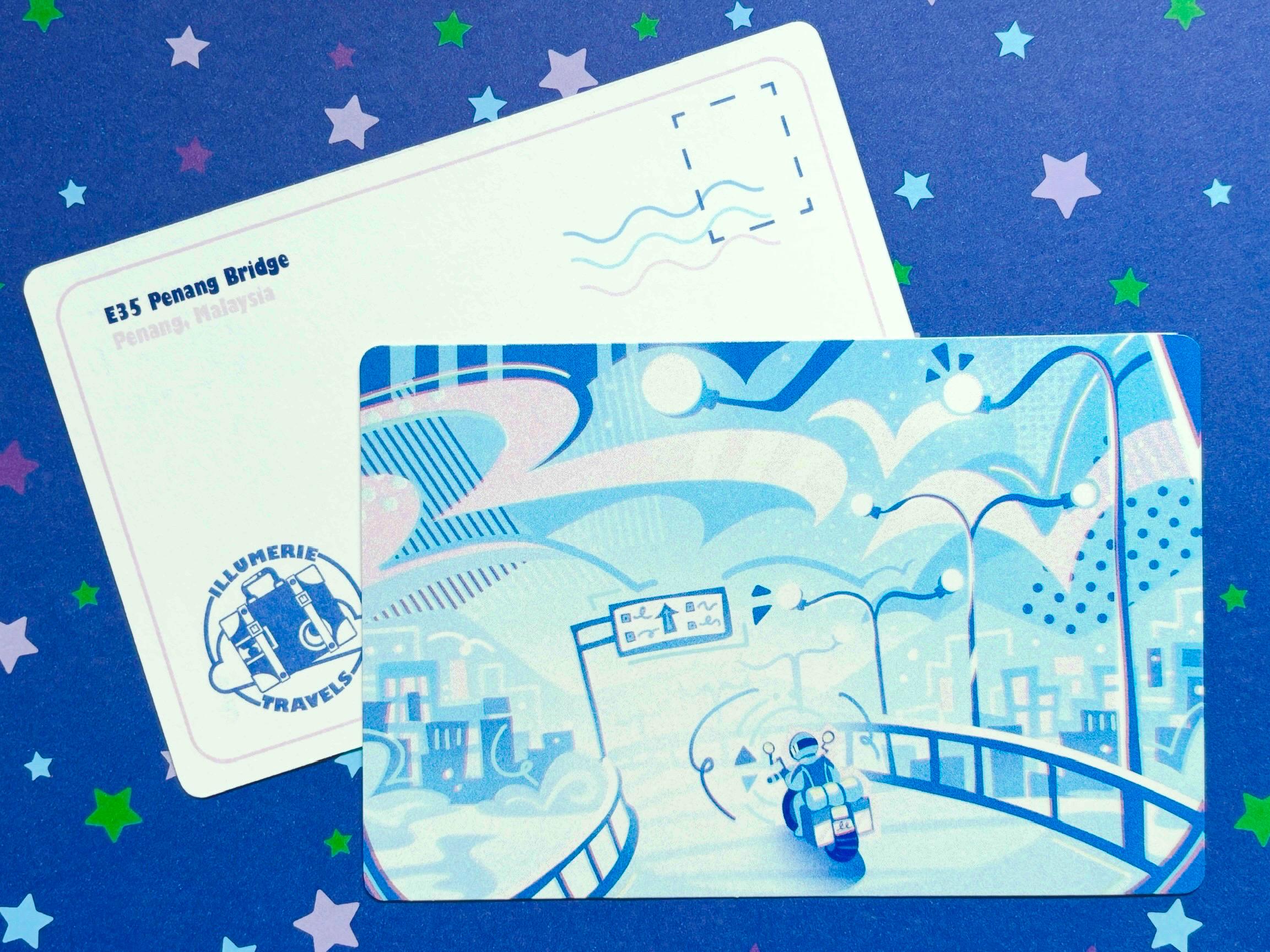 Penang Bridge Malaysia Postcard