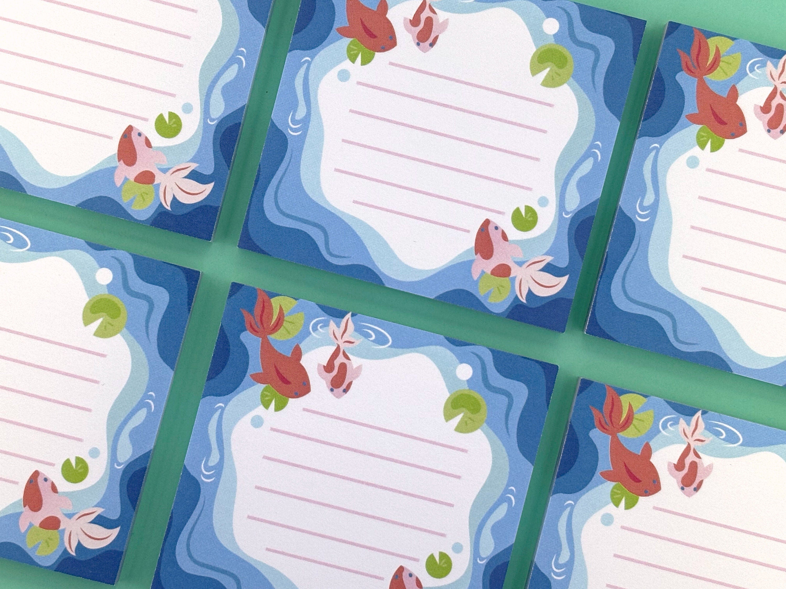 Koi Goldfish Custom Post-it Notes, Sticky Notes, Study Aid