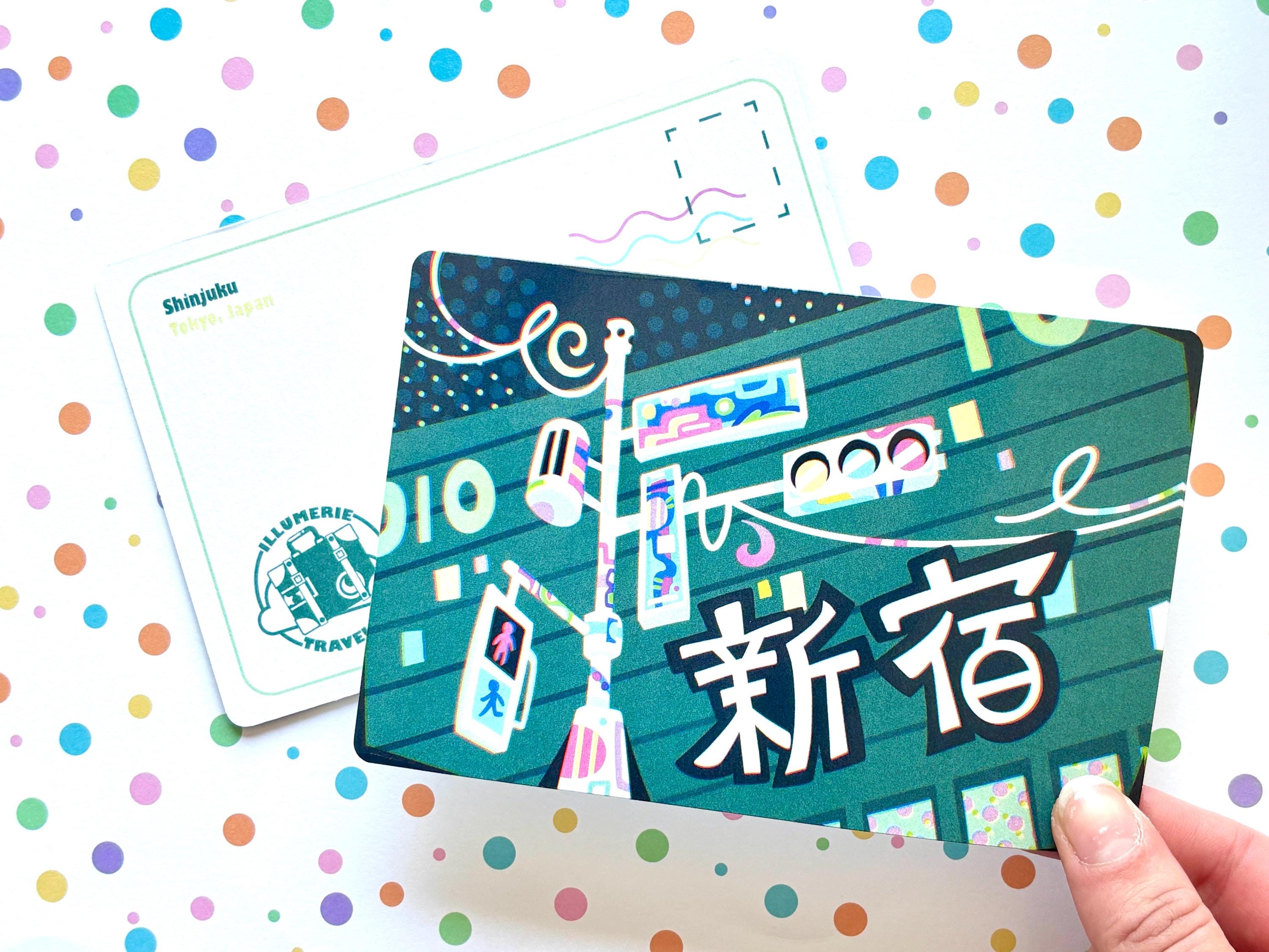 Shinjuku Traffic Stop Light Tokyo Postcard