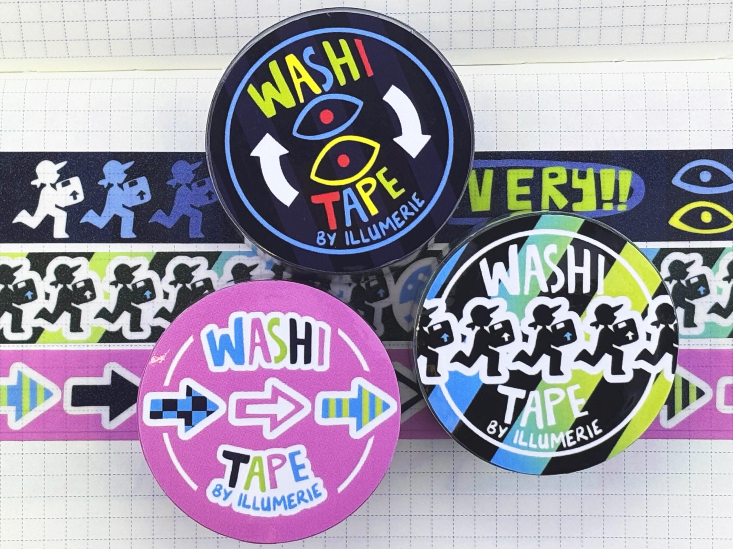 Funky Colorful Running Deliveryman Washi Tape