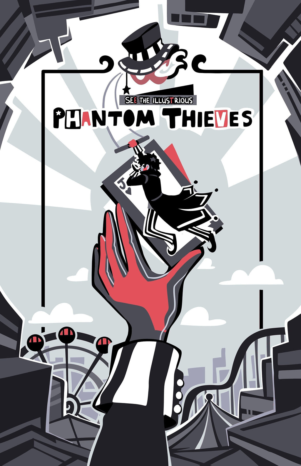 Persona 5 Print - Joker Phantom Thieves Carnival Poster