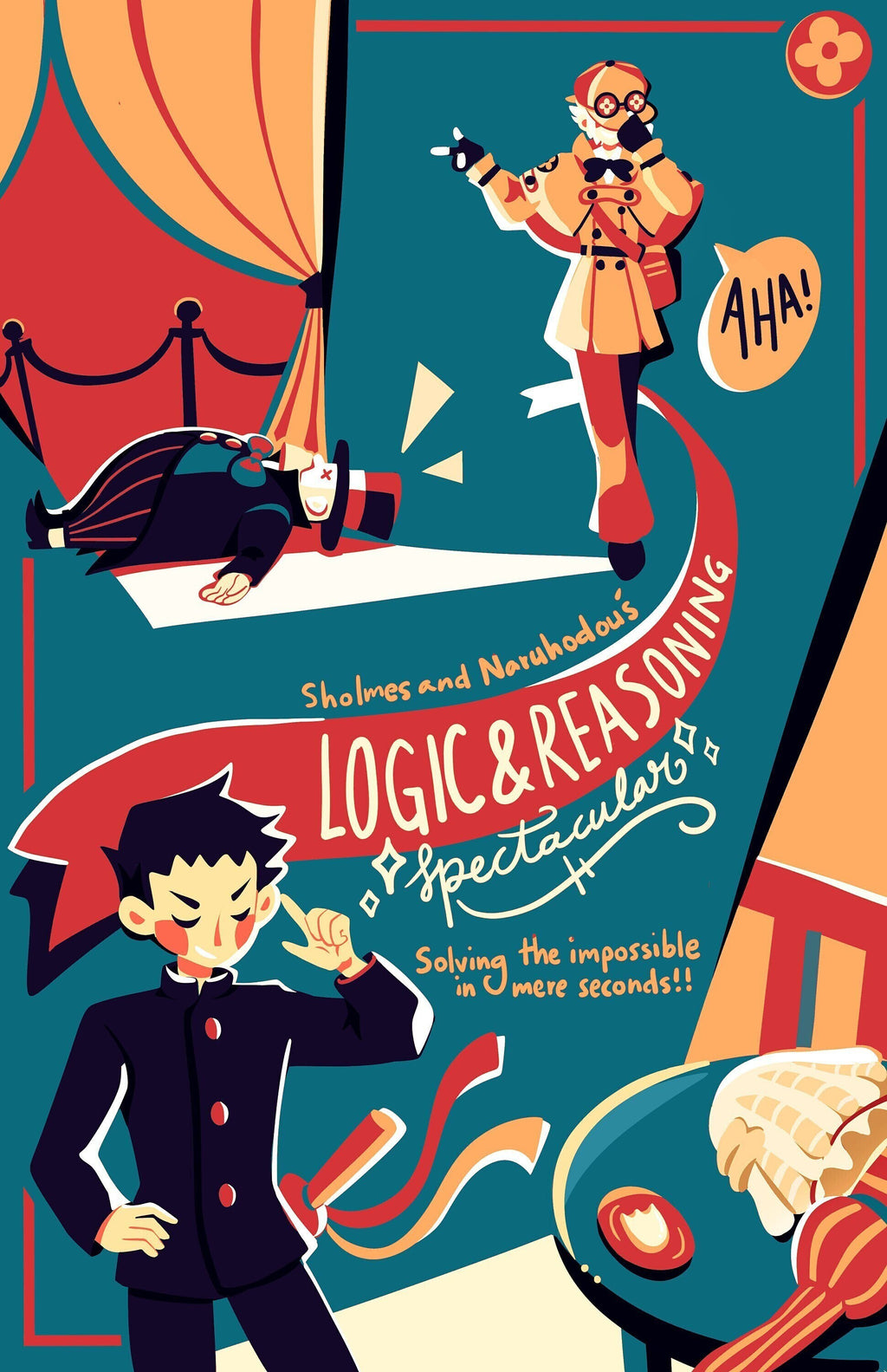 The Great Ace Attorney Poster - Herlock Sholmes Ryuunosuke Naruhodou Dai Gyakuten Saiban Print