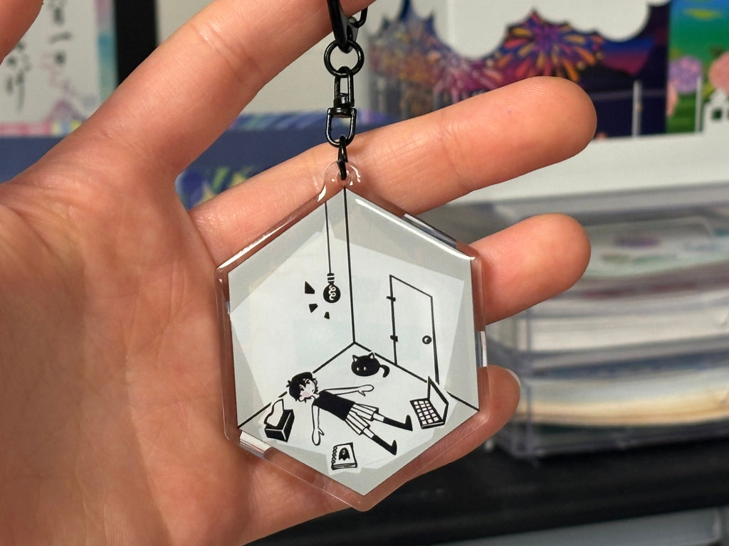 Omori Keychain Charm White Space Room