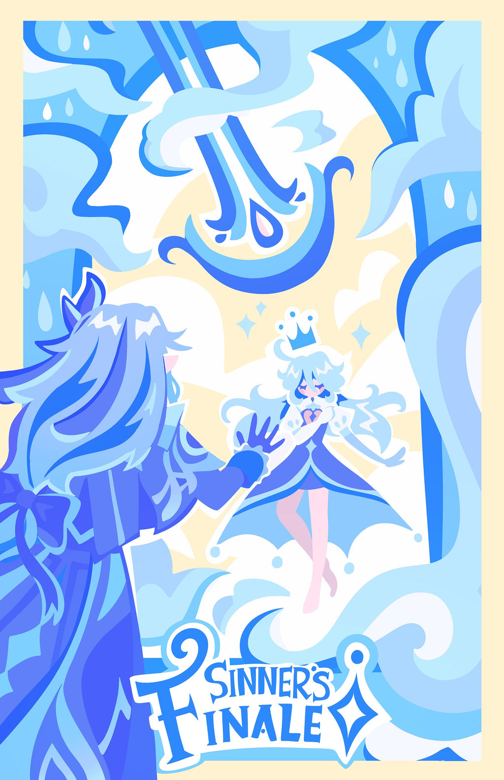 Genshin Impact Focalors Poster Neuvilette Fontaine Furina Sinner's Finale Print