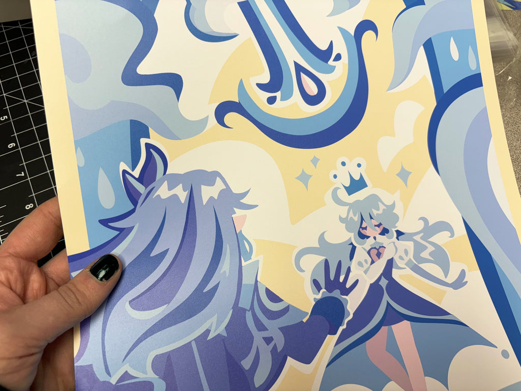 Genshin Impact Focalors Poster Neuvilette Fontaine Furina Sinner's Finale Print