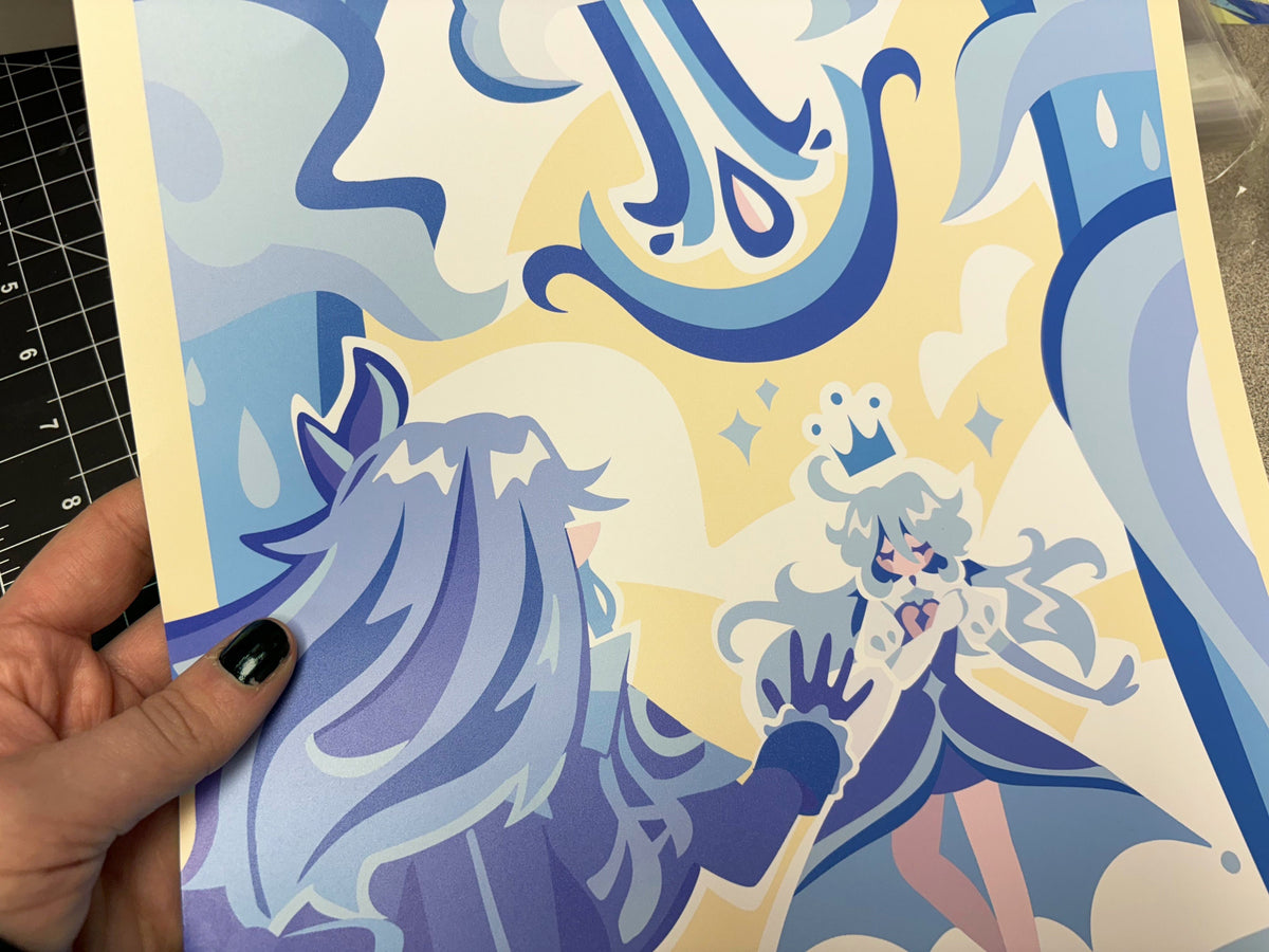 Genshin Impact Focalors Poster Neuvilette Fontaine Furina Sinner's Finale Print