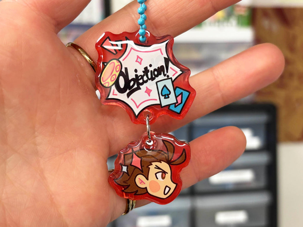 Ace Attorney Phoenix Wright Apollo Justice Athena Cykes Acrylic Charms