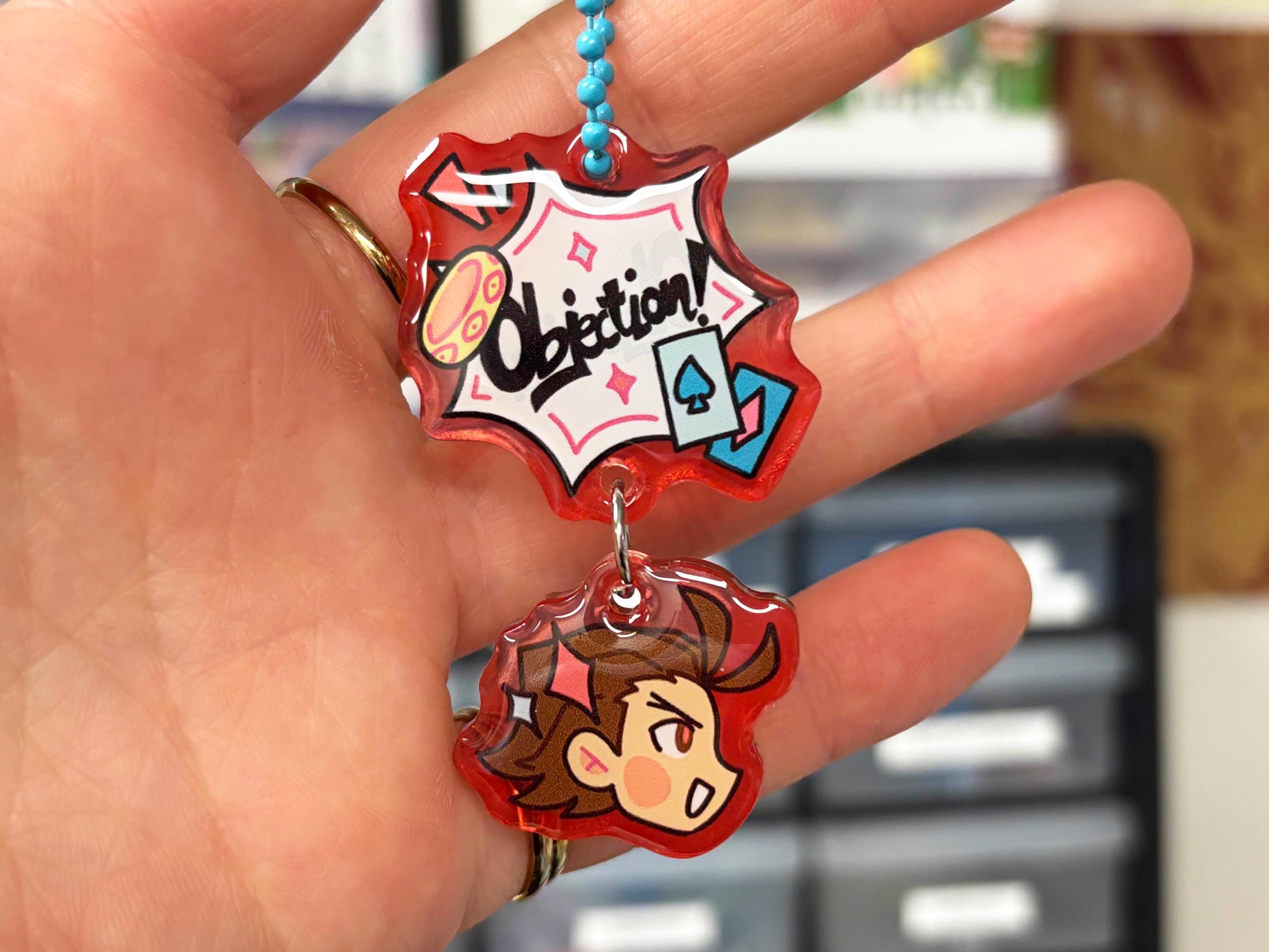 Ace Attorney Phoenix Wright Apollo Justice Athena Cykes Acrylic Charms