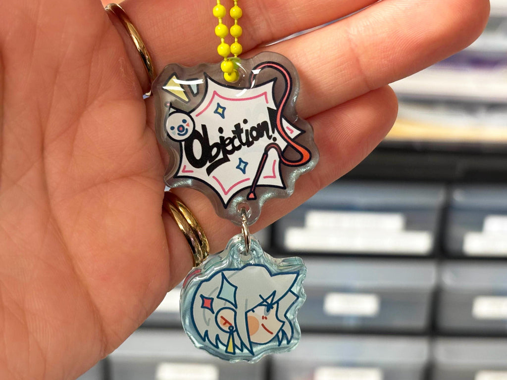 Ace Attorney Miles Edgeworth Franziska Von Karma Godot Acrylic Charms