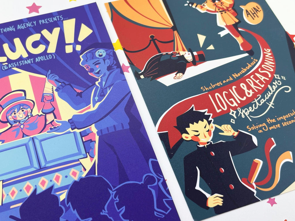 Ace Attorney TGAA Trucy Wright Ryunosuke Naruhodou Mini Prints