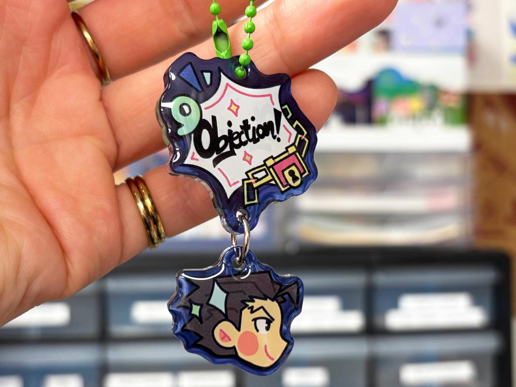 Ace Attorney Phoenix Wright Apollo Justice Athena Cykes Acrylic Charms
