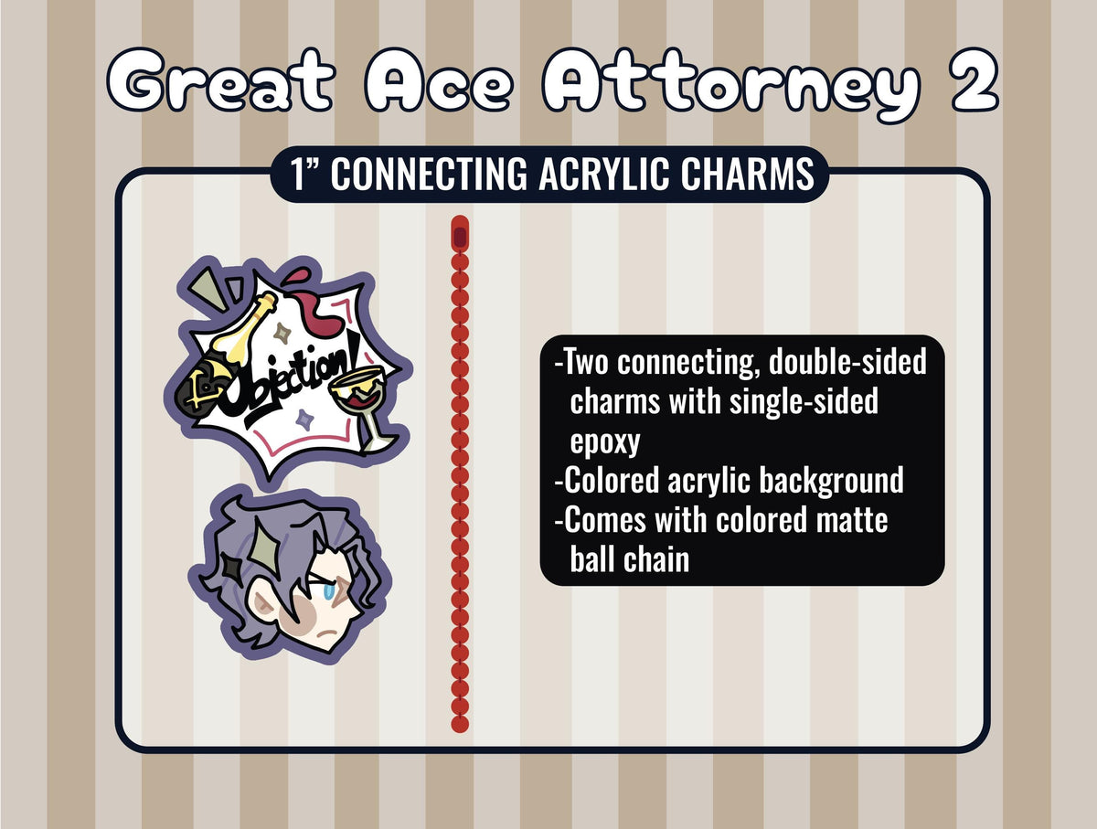 Great Ace Attorney Dai Gyakuten Saiban Iris Herlock Sholmes Barok Van Zieks Acrylic Charms