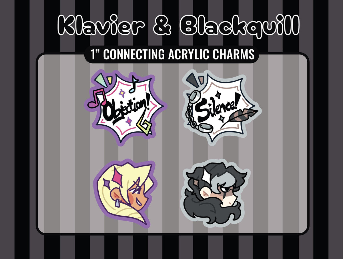 Ace Attorney Klavier Gavin Simon Blackquill Acrylic Charms