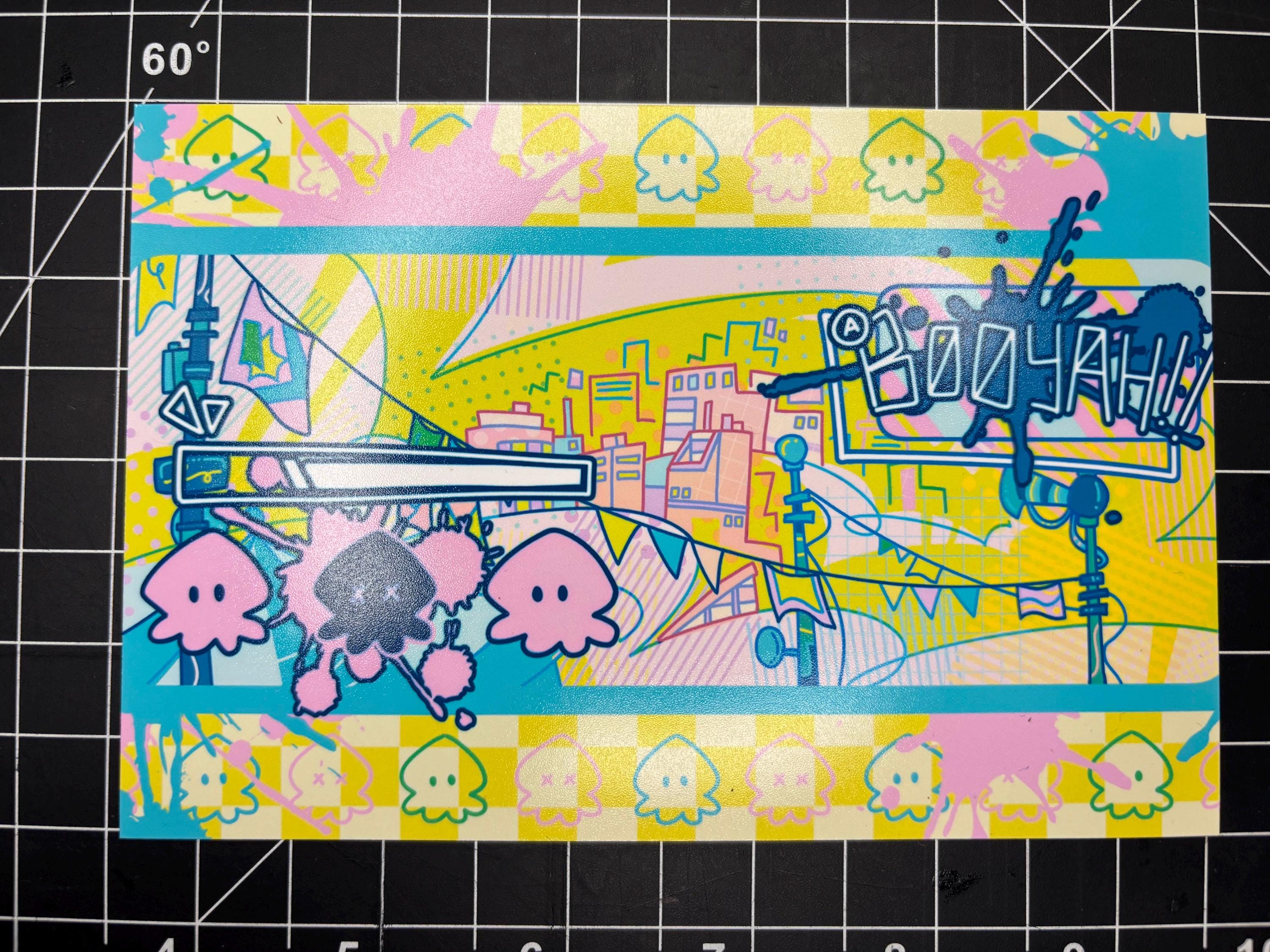 Splat Game Colorful Squid Postcard