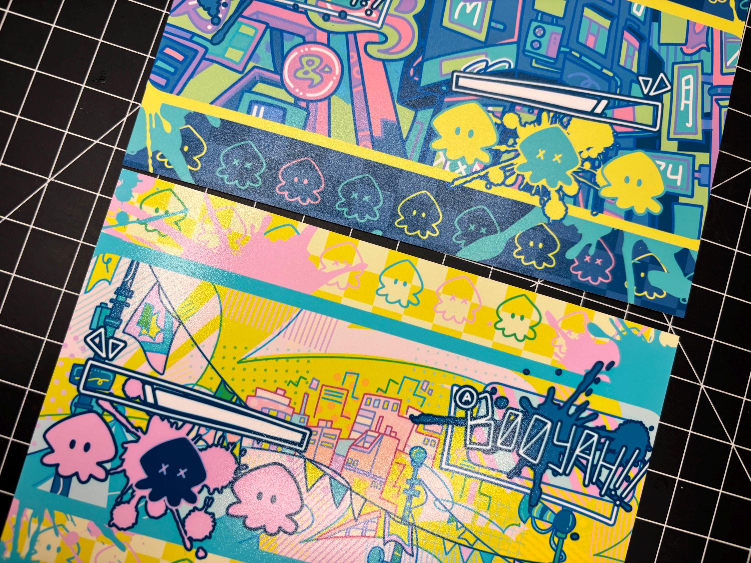 Splat Game Colorful Squid Postcard