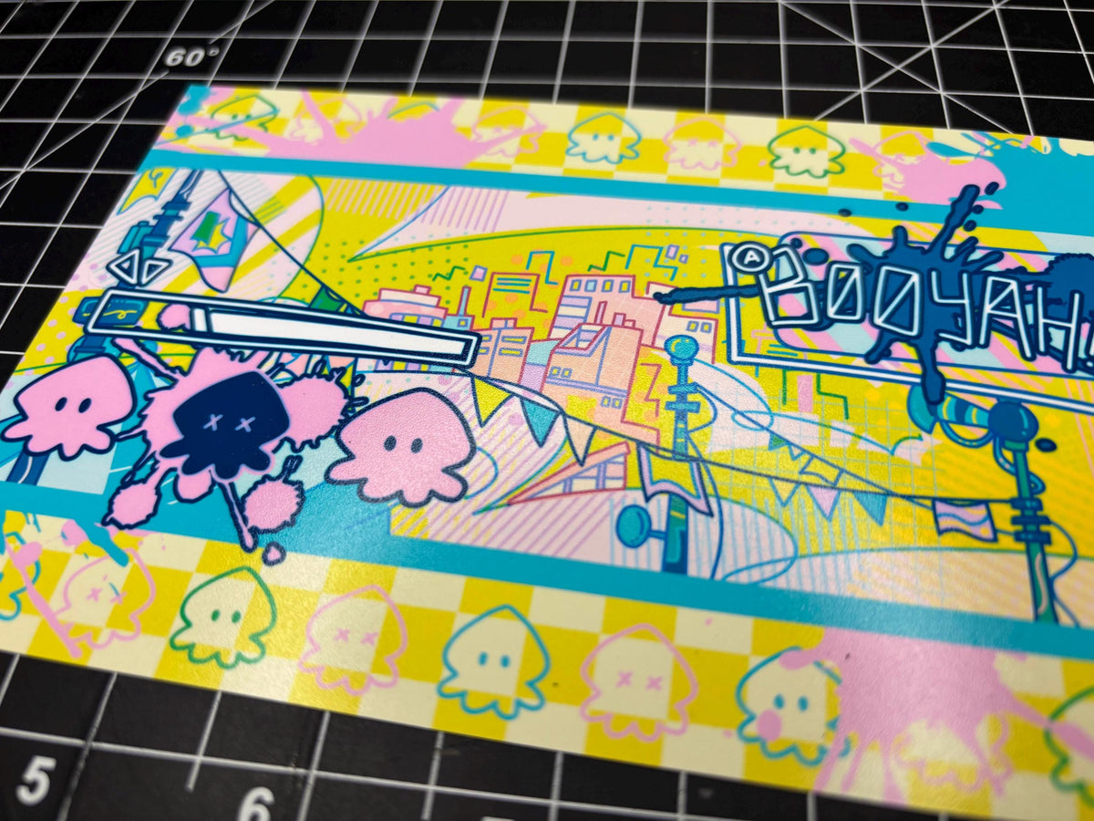 Splat Game Colorful Squid Postcard