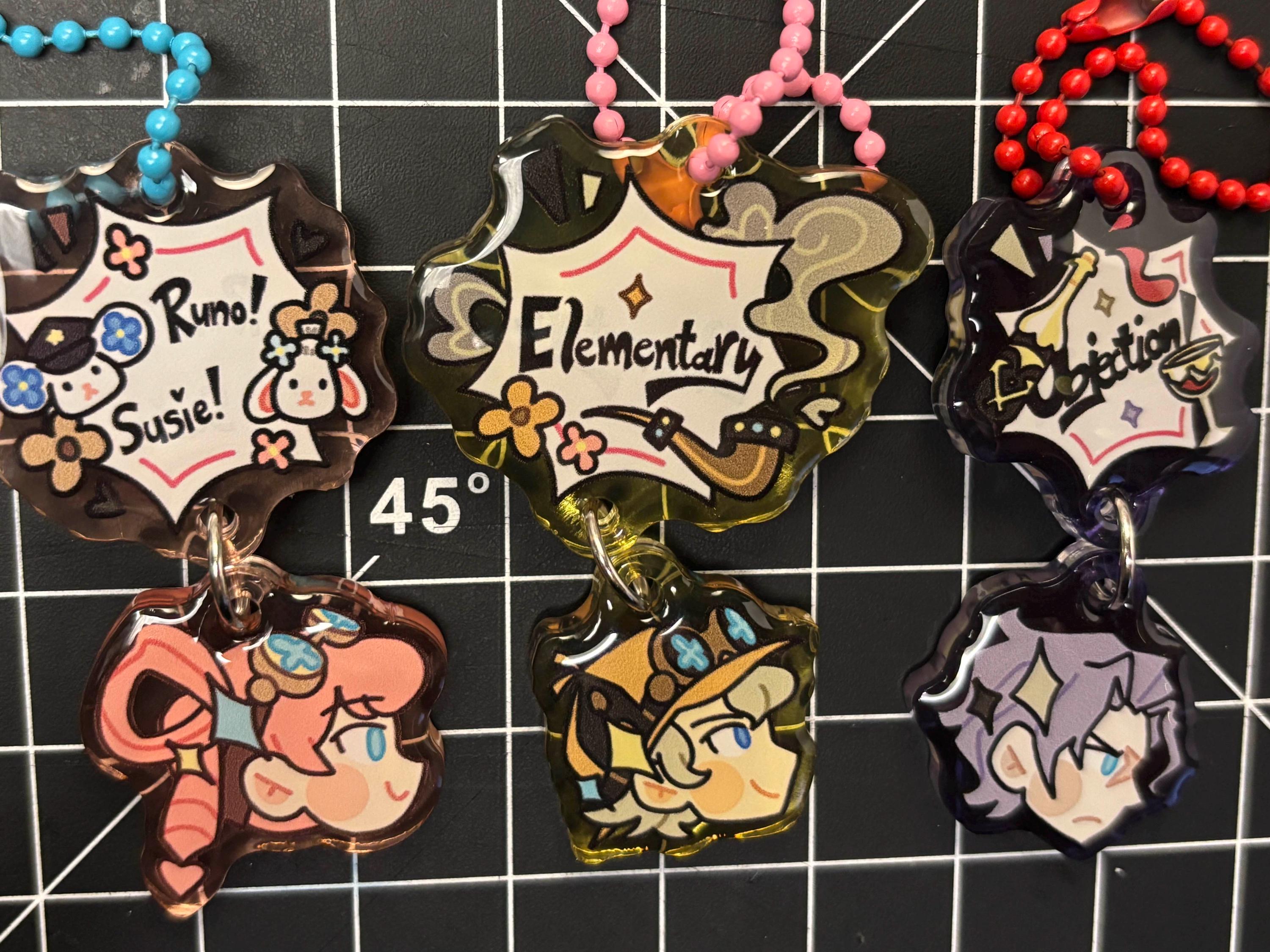 Great Ace Attorney Dai Gyakuten Saiban Iris Herlock Sholmes Barok Van Zieks Acrylic Charms