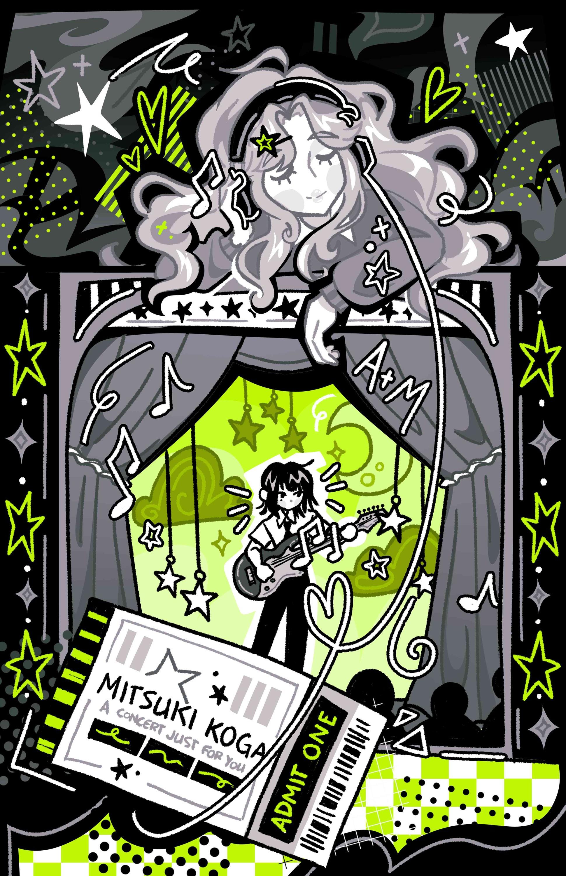 TGSWIIWAGAA Mitsuaya Green Yuri poster