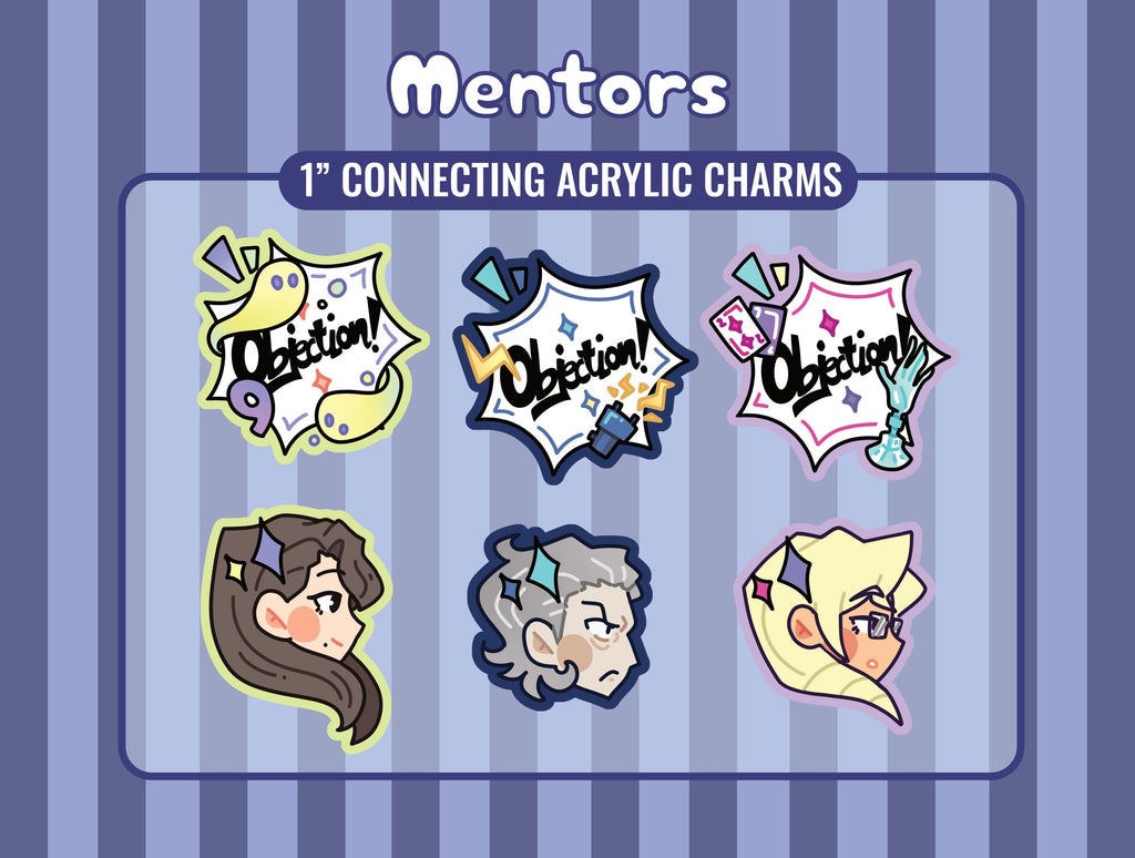 Ace Attorney Mia Fey Manfred von Karma Kristoph Gavin Acrylic Charms