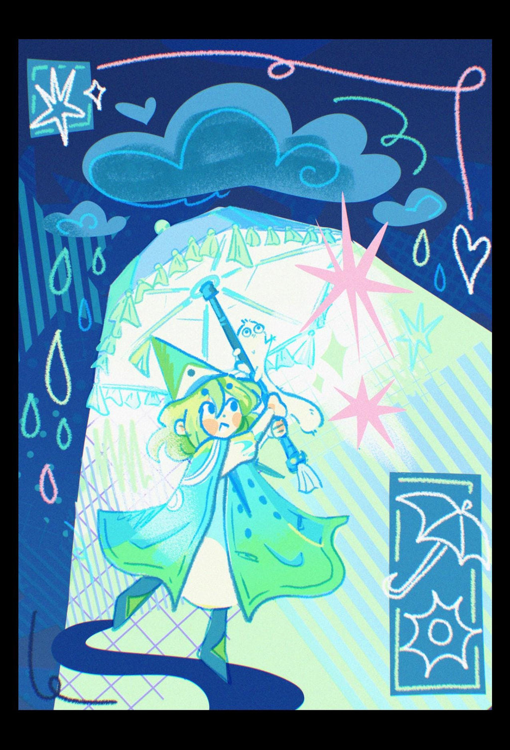 Coco Witch Hat Atelier Postcard