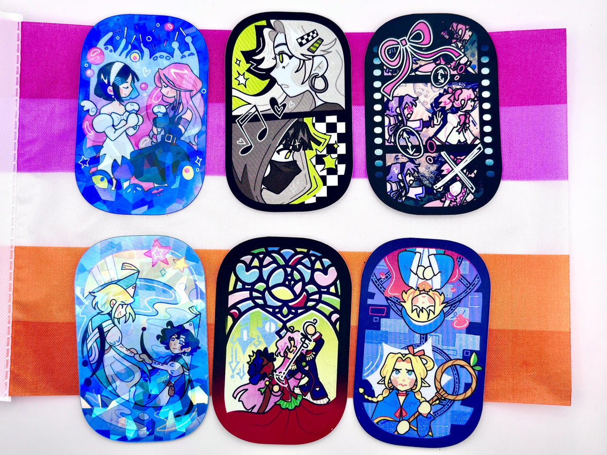 Coco and Agott Sticker (Arkco) | Holographic Waterproof Vinyl Sticker | Witch Hat Atelier | Yuri